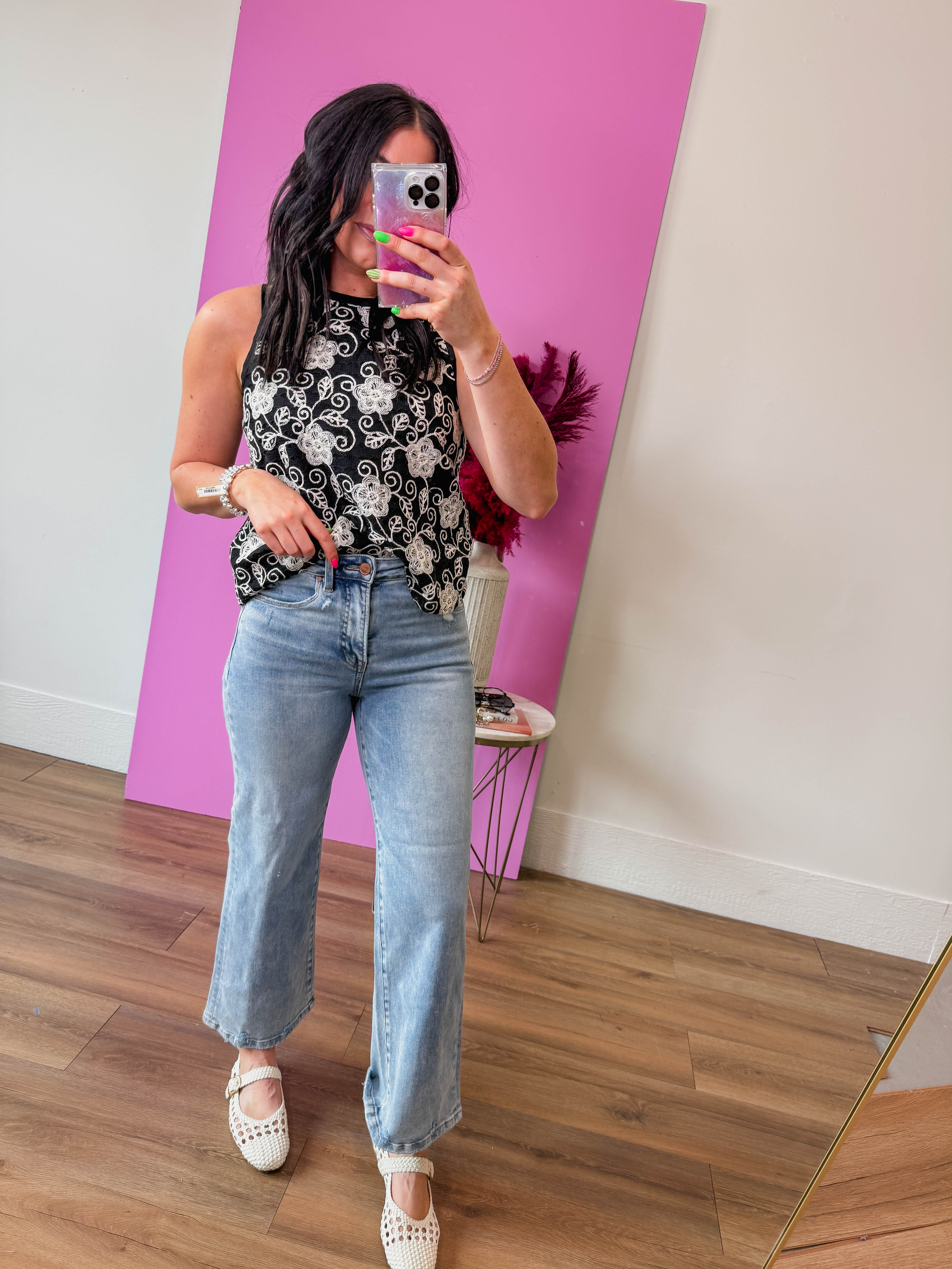 Mattie Floral Embroidered Tank - Image 8