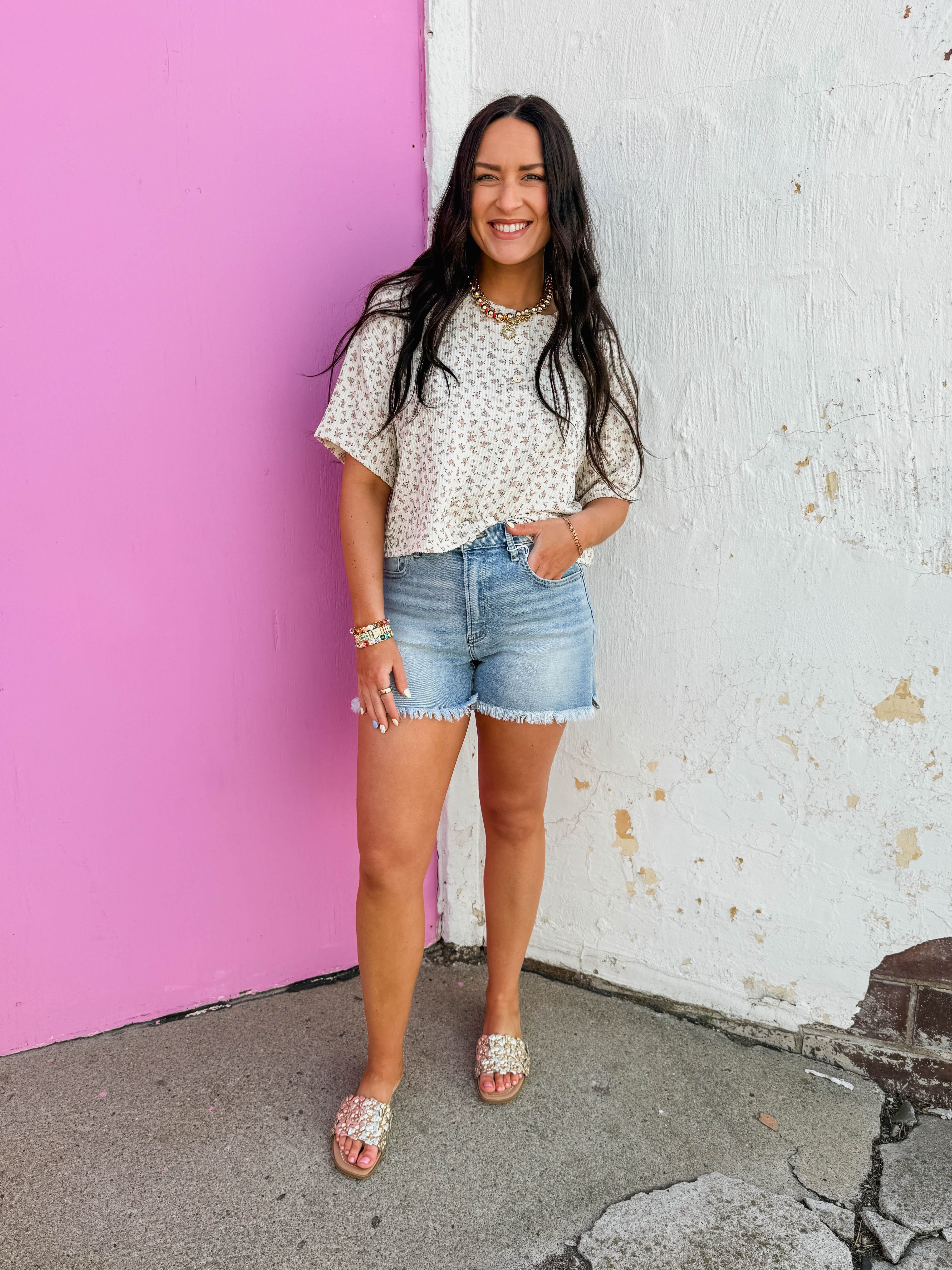 Meadow Floral Top-Mocha - Image 2