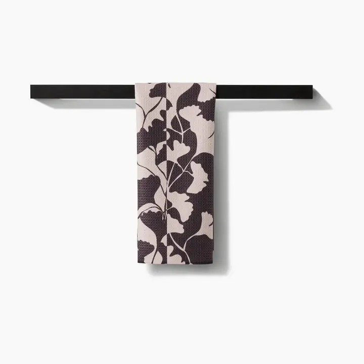 Midnight Ginkgo Tea Towel-Geometry - Image 2