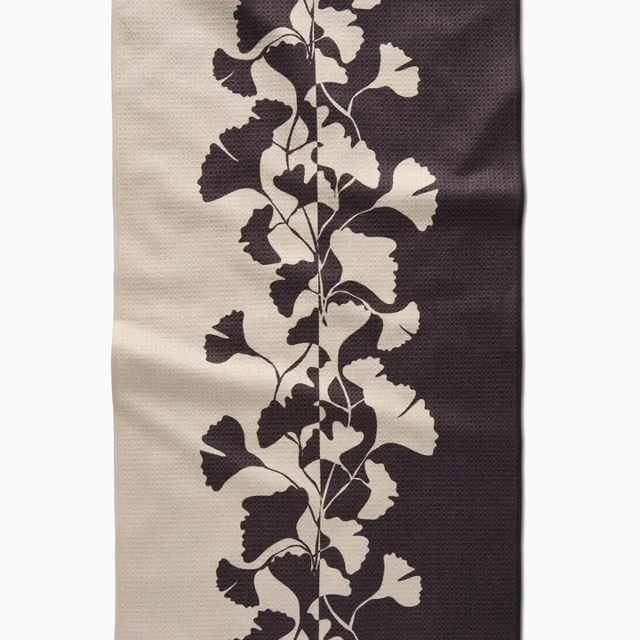 Midnight Ginkgo Tea Towel-Geometry - Image 3