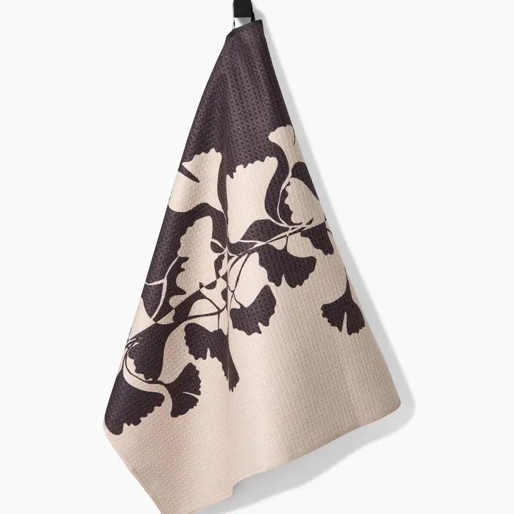 Midnight Ginkgo Tea Towel-Geometry - Image 5