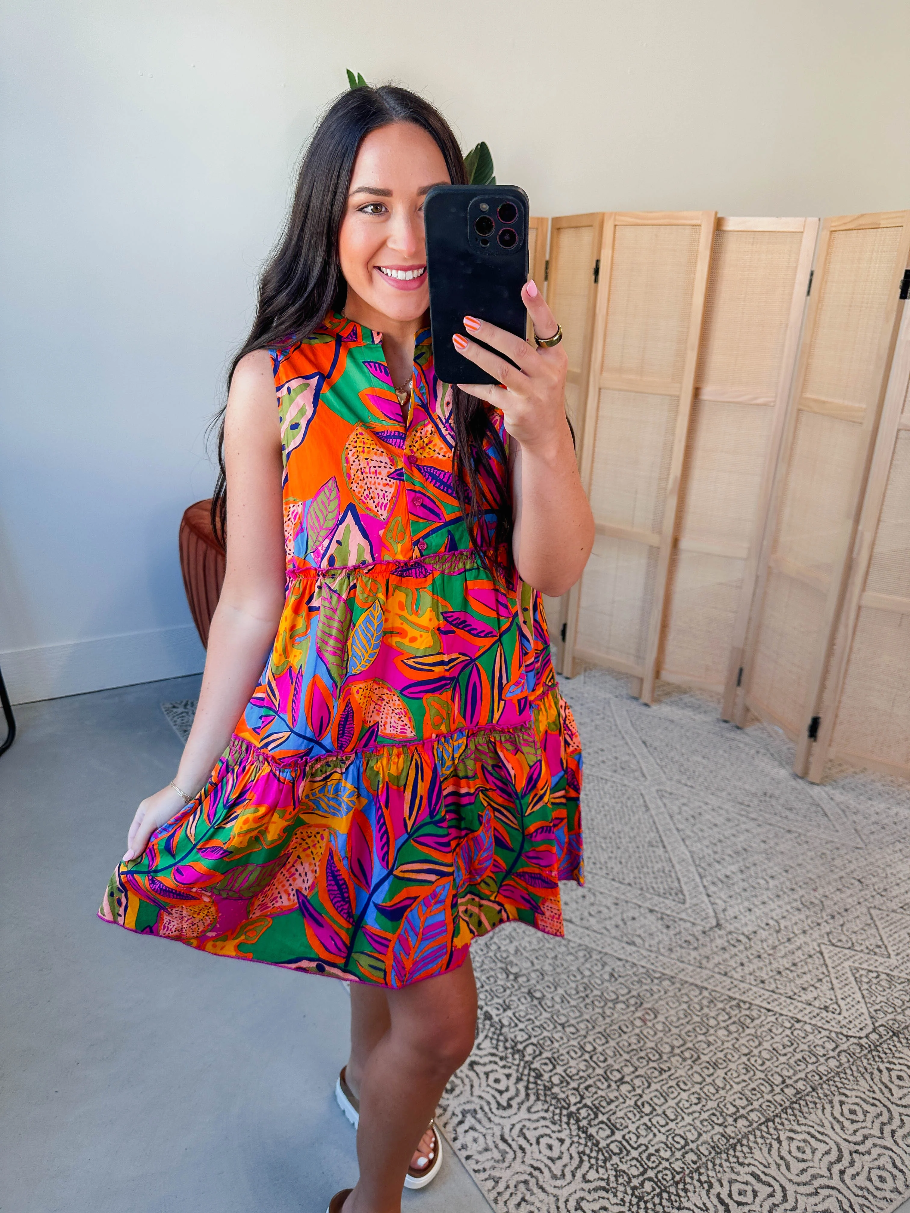 Milana Floral Mini Dress - Image 5