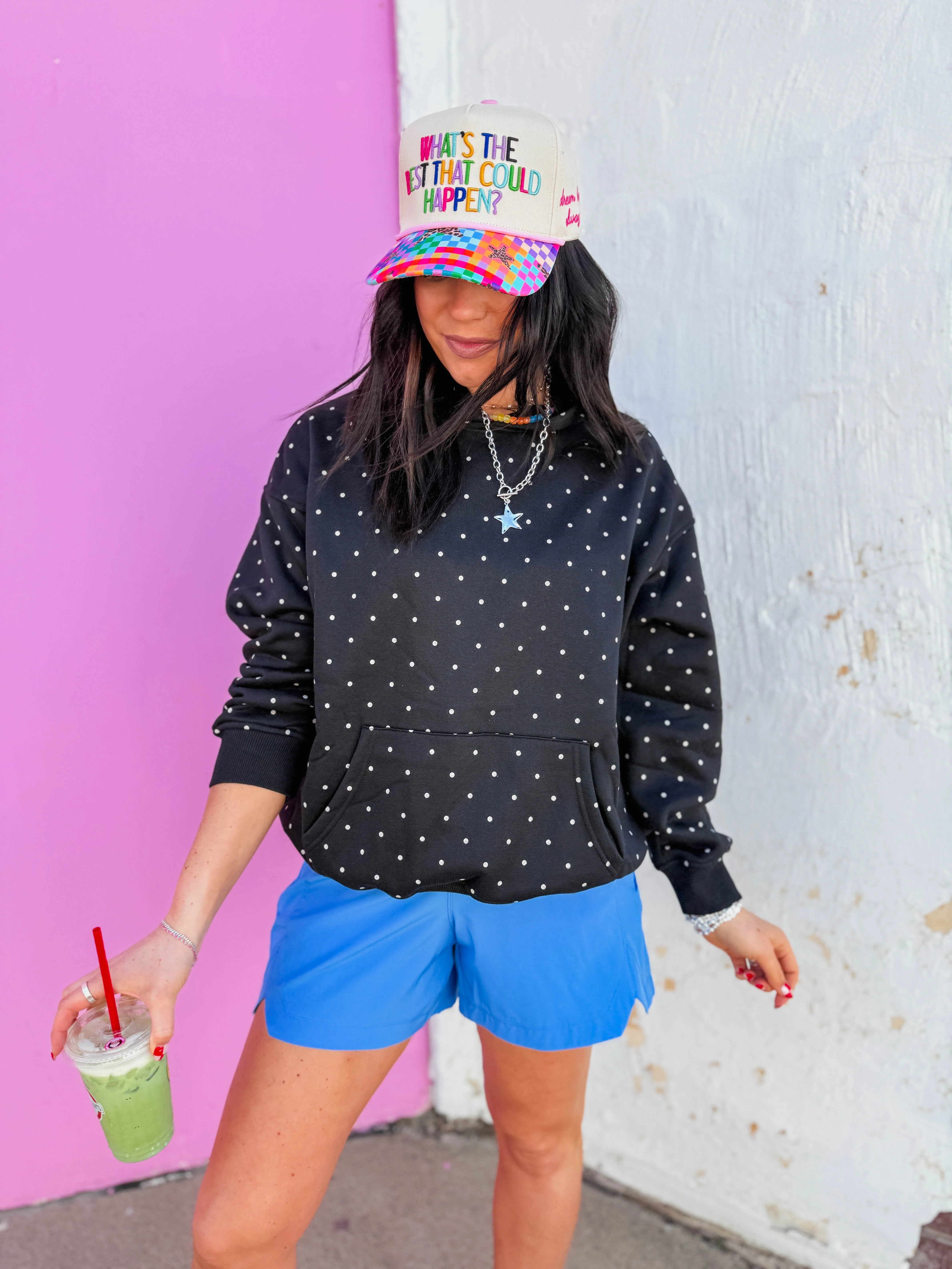 Millie Polka Dot Hoodie-Black - Image 8