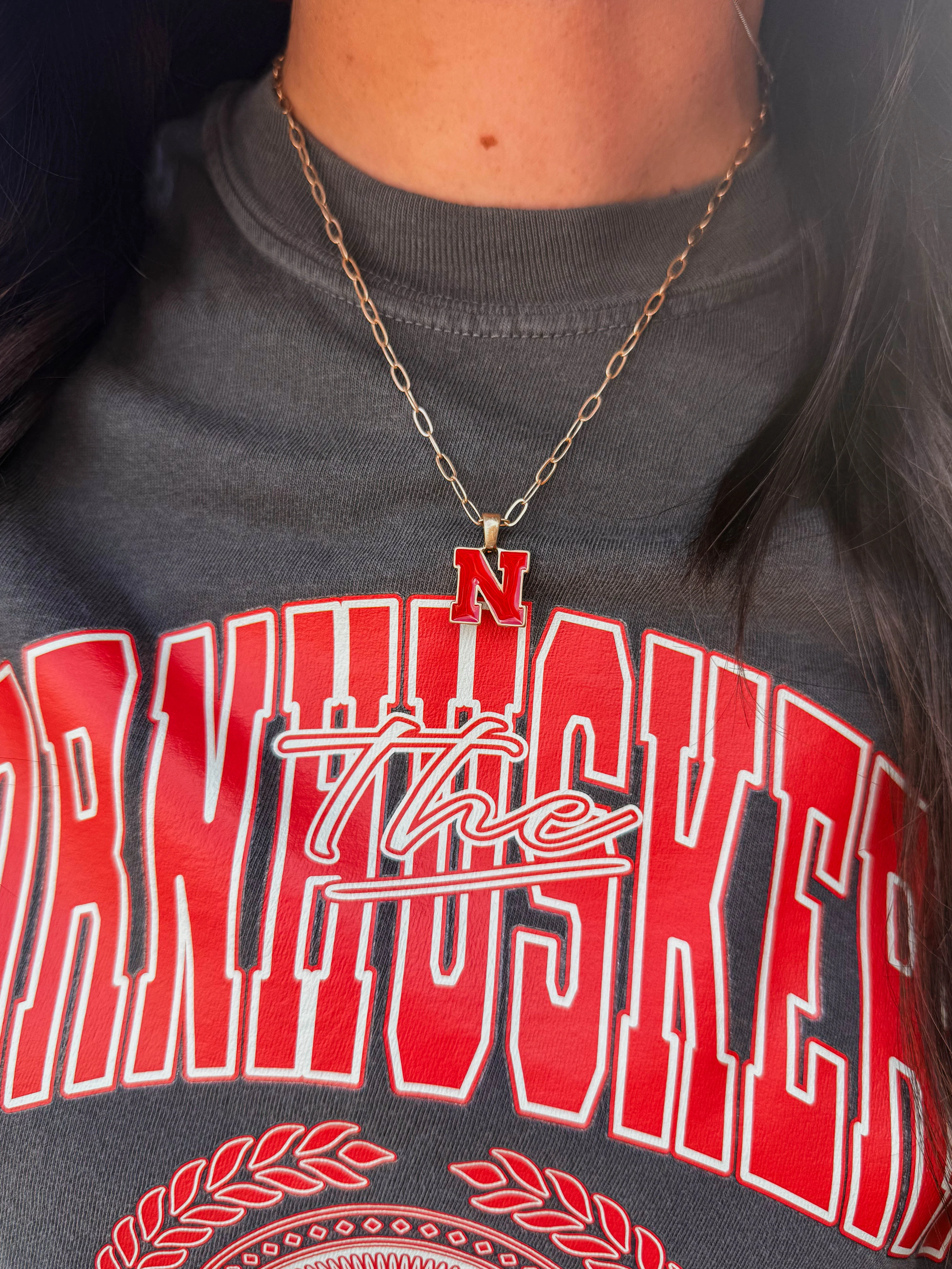 Nebraska Huskers Enamel Pendant Necklace