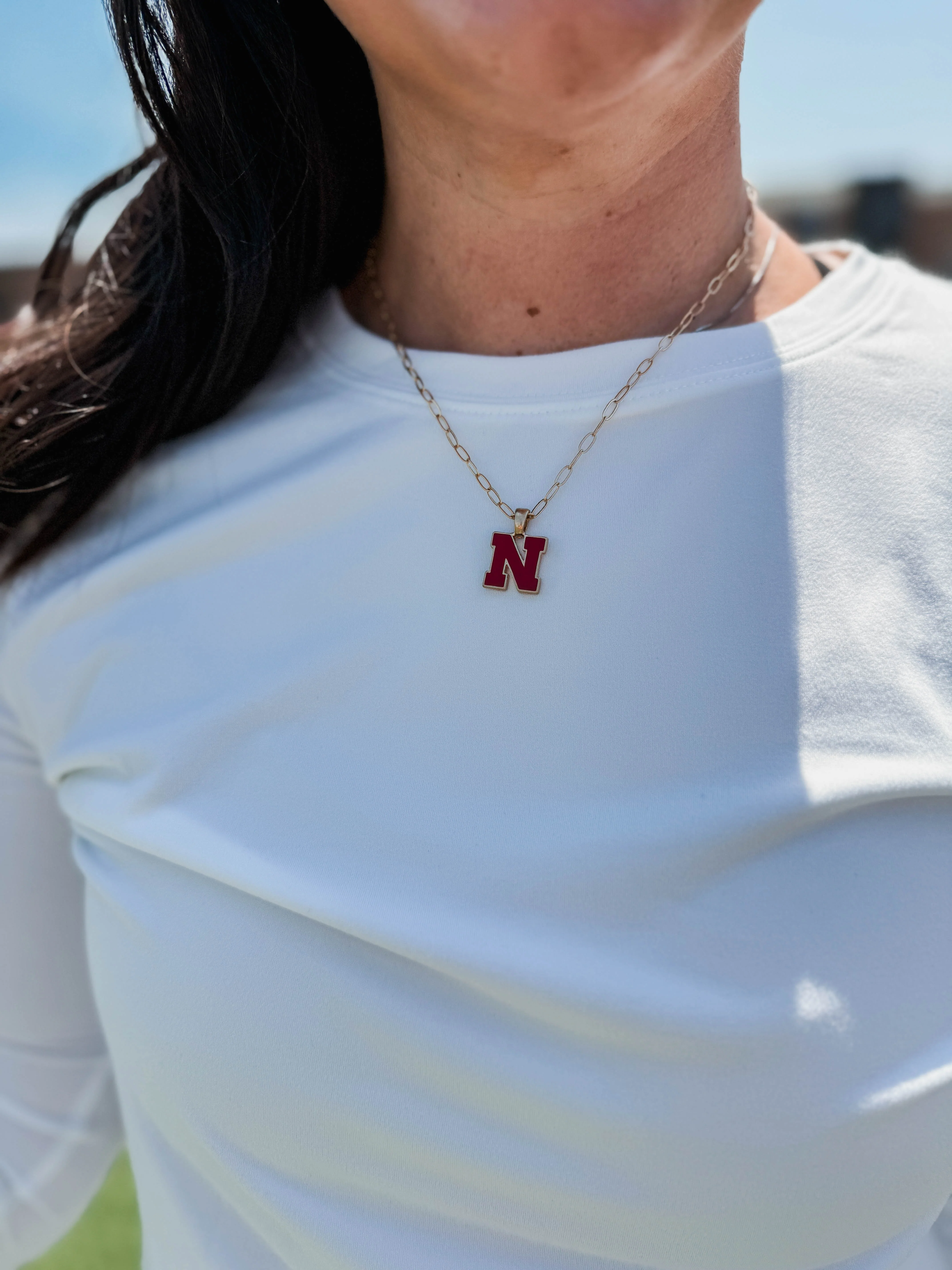 Nebraska Huskers Enamel Pendant Necklace - Image 2