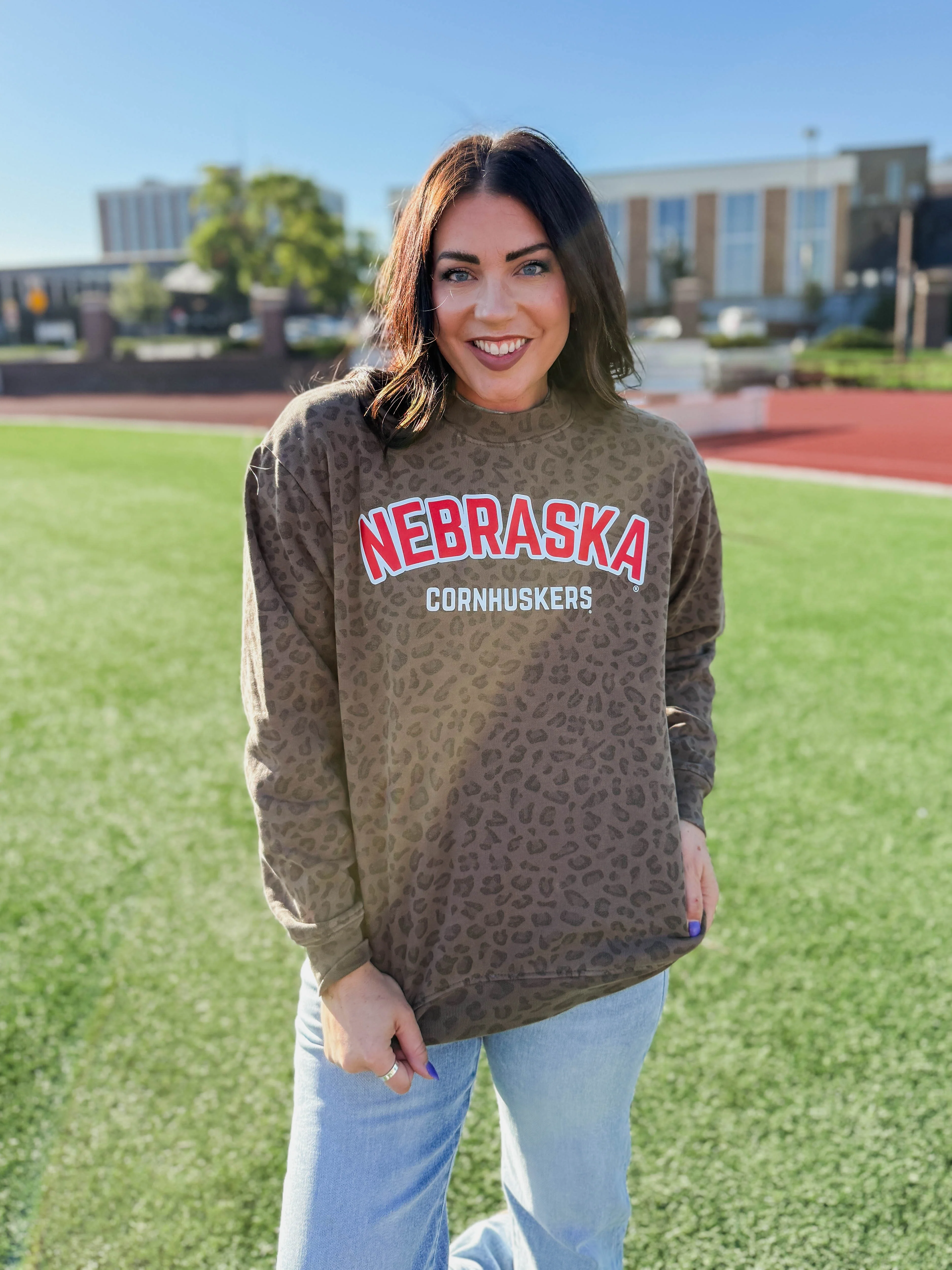 Nebraska Cornhuskers Leopard Crew - Image 6
