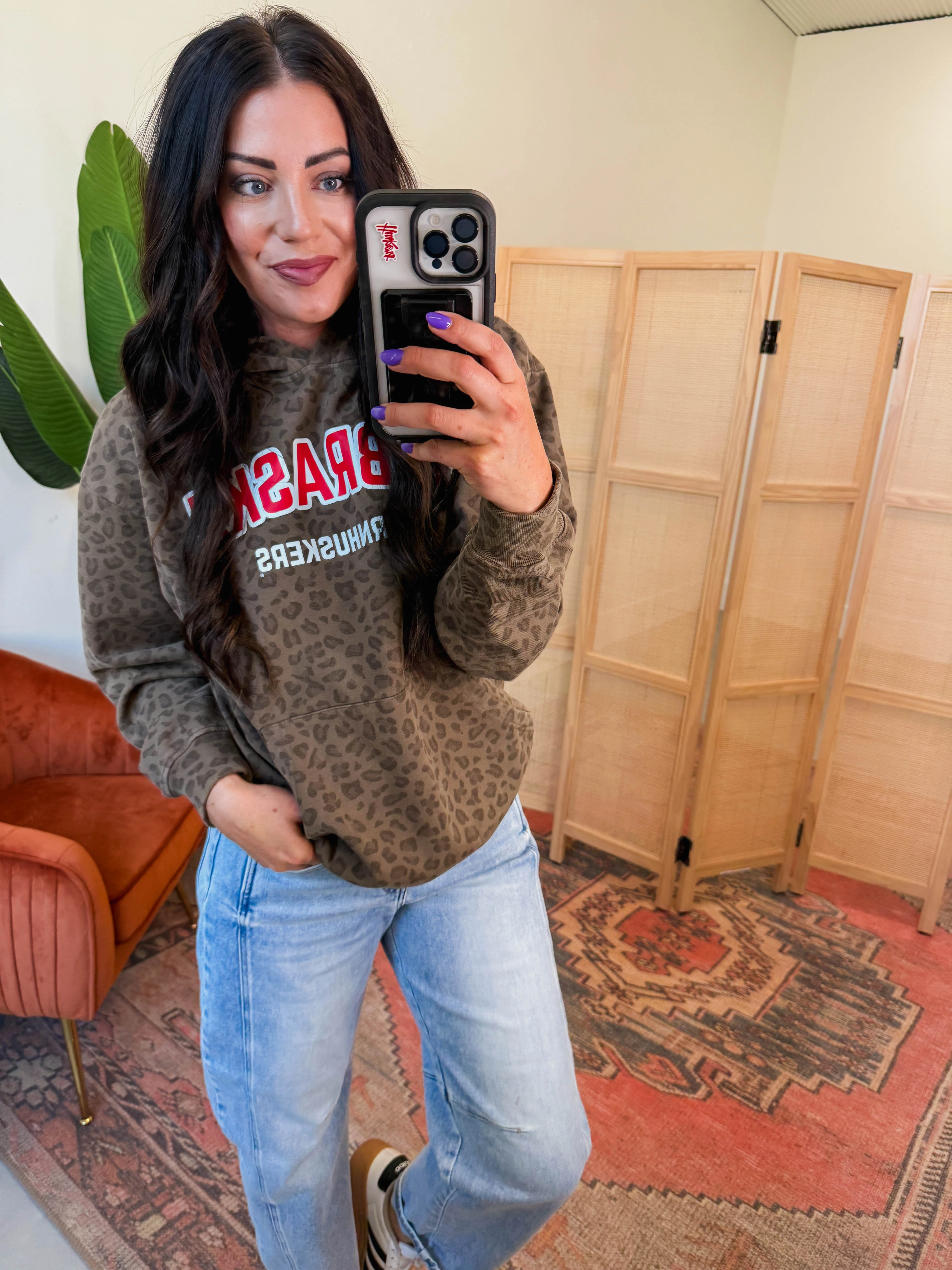 Nebraska Cornhuskers Leopard Hoodie - Image 27