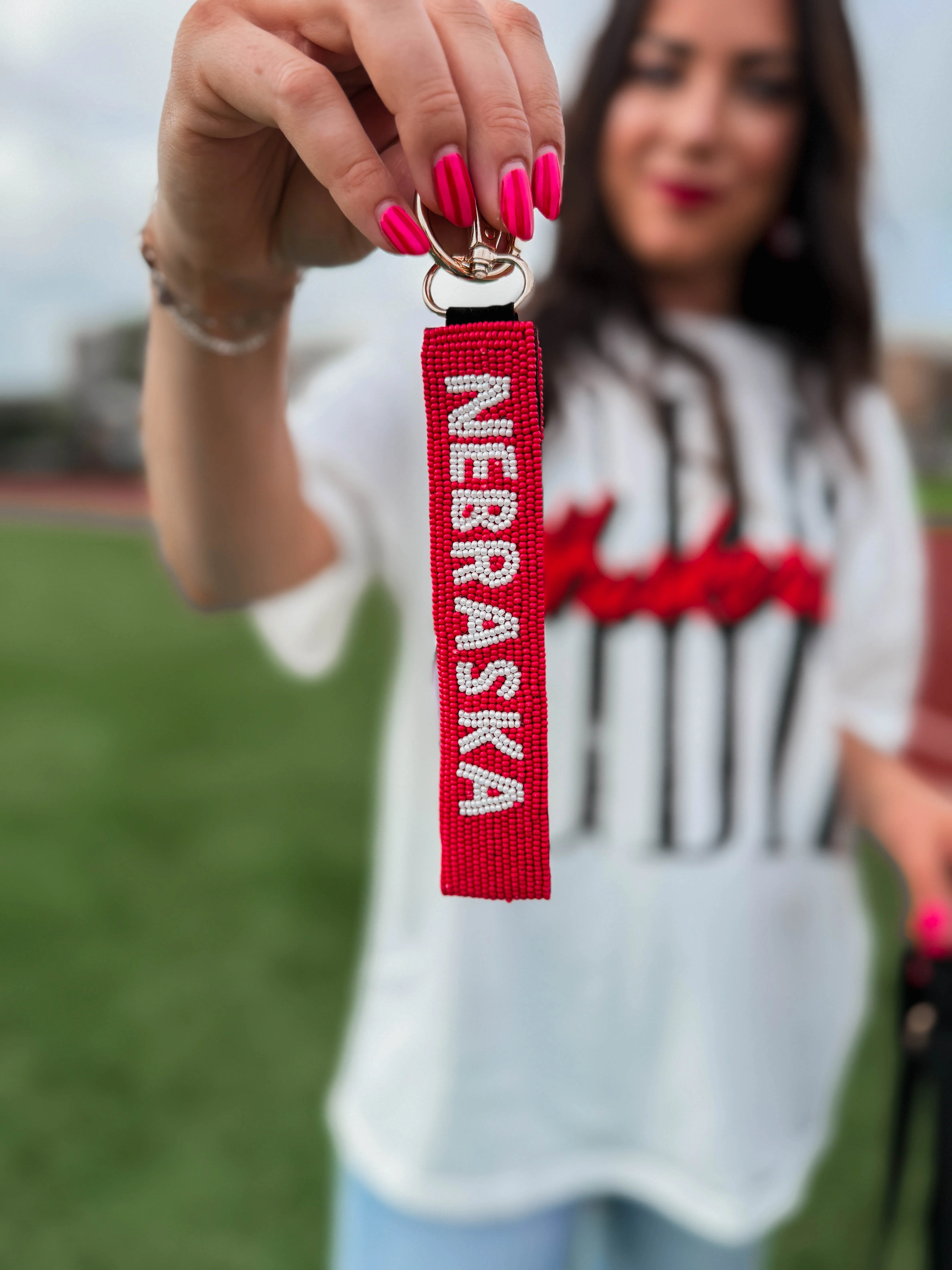 Nebraska Gameday Beaded Wristlet