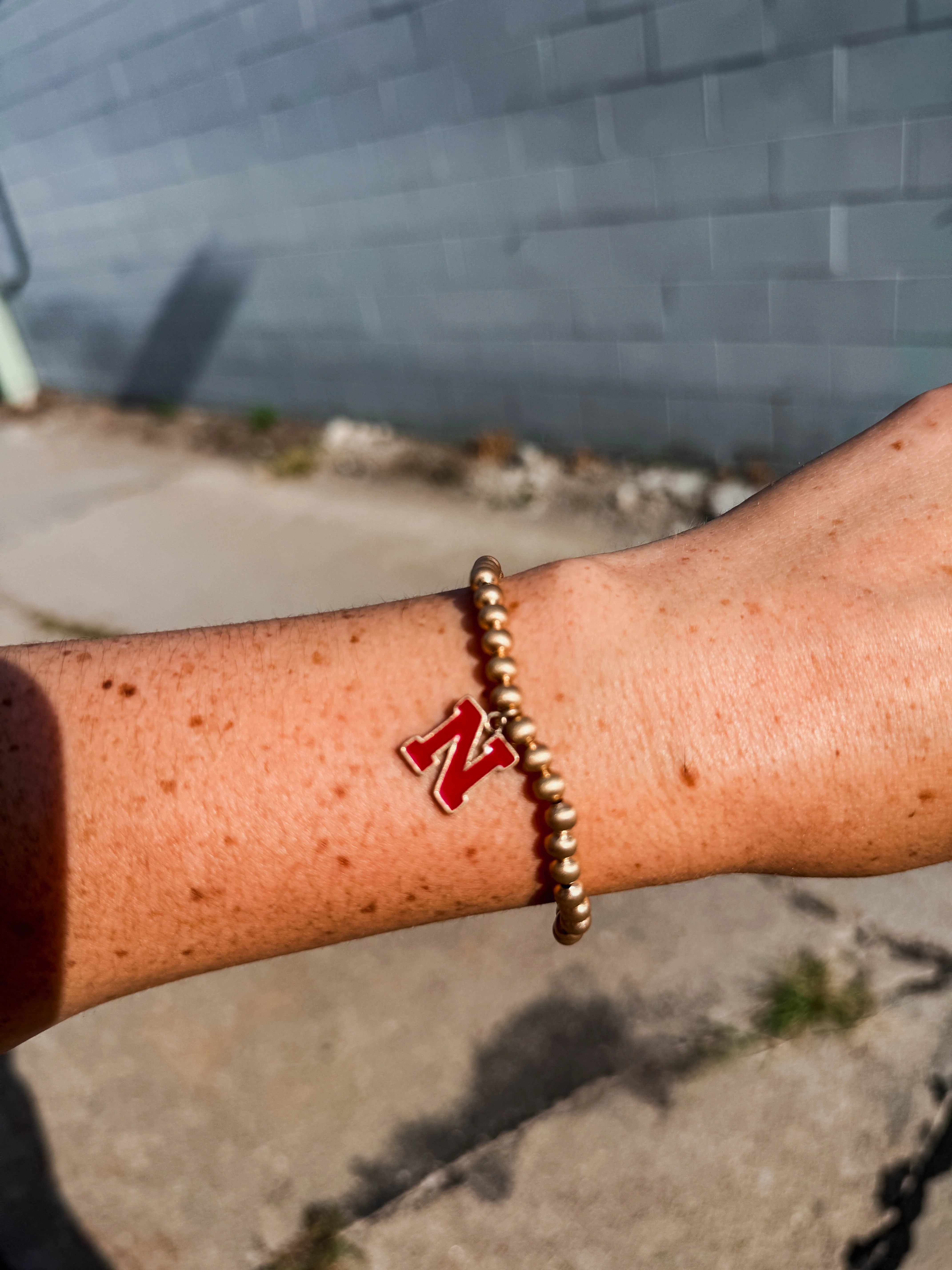 Nebraska Huskers Ball Beaded Stretch Bracelet - Image 5