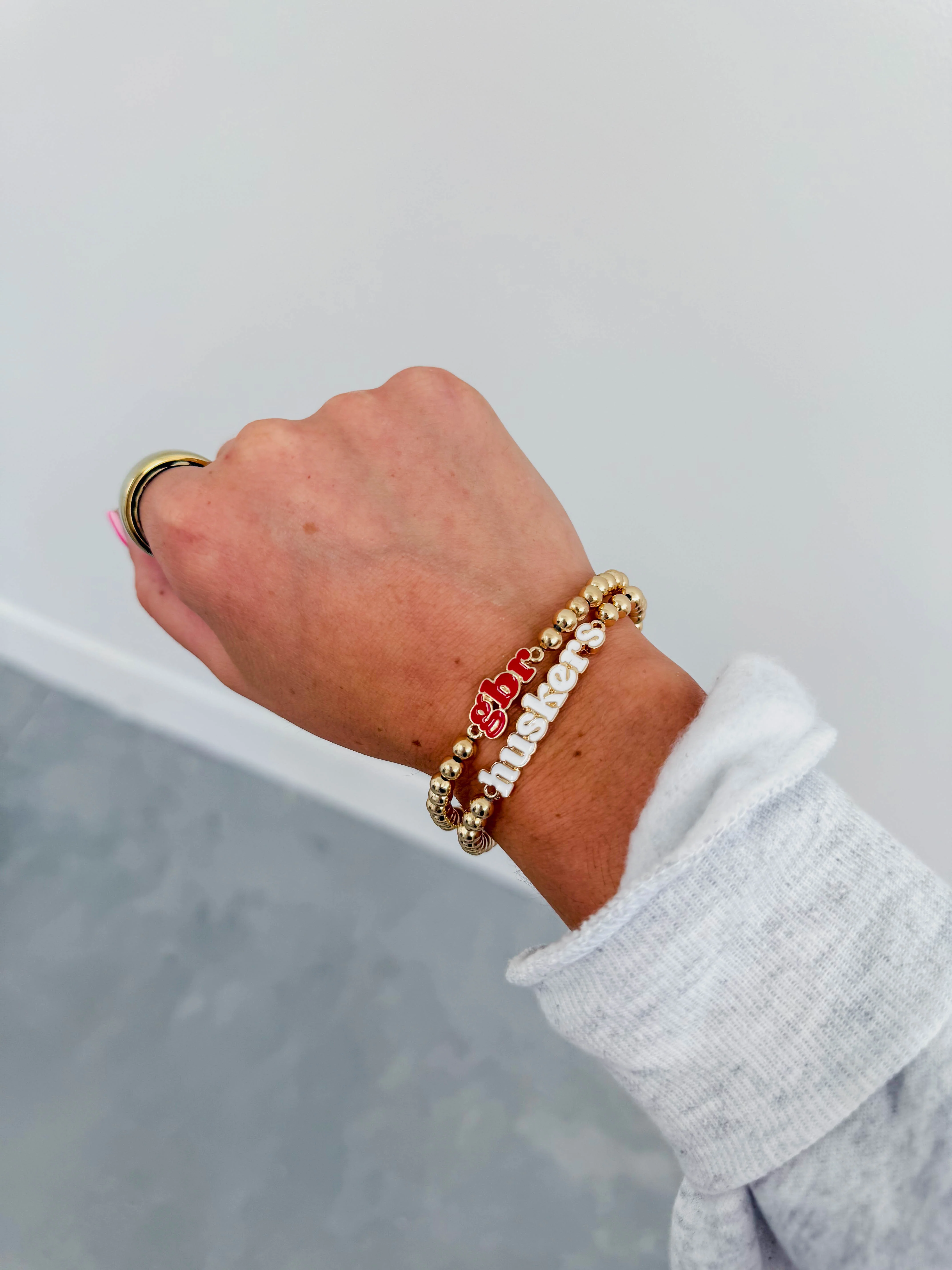 Nebraska Huskers Beaded Bracelet Set - Image 3