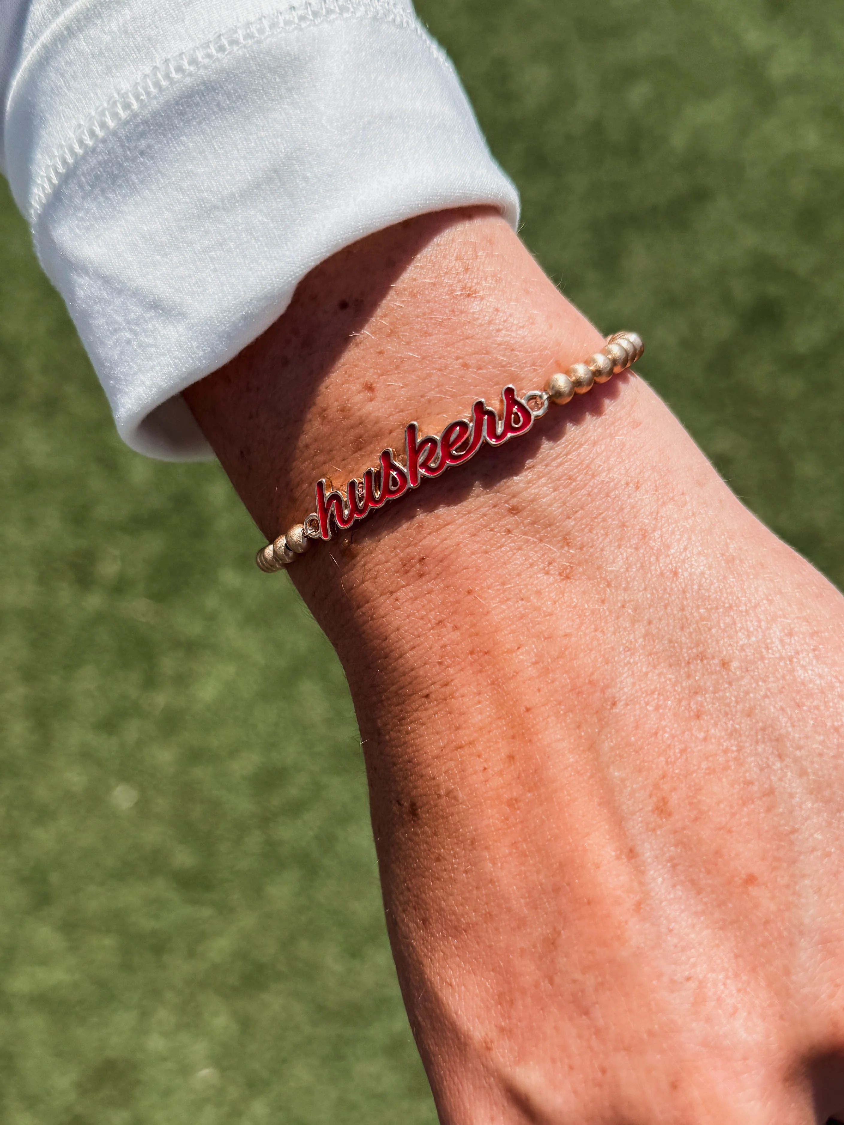 Nebraska Huskers Enamel Script Stretch Bracelet - Image 6