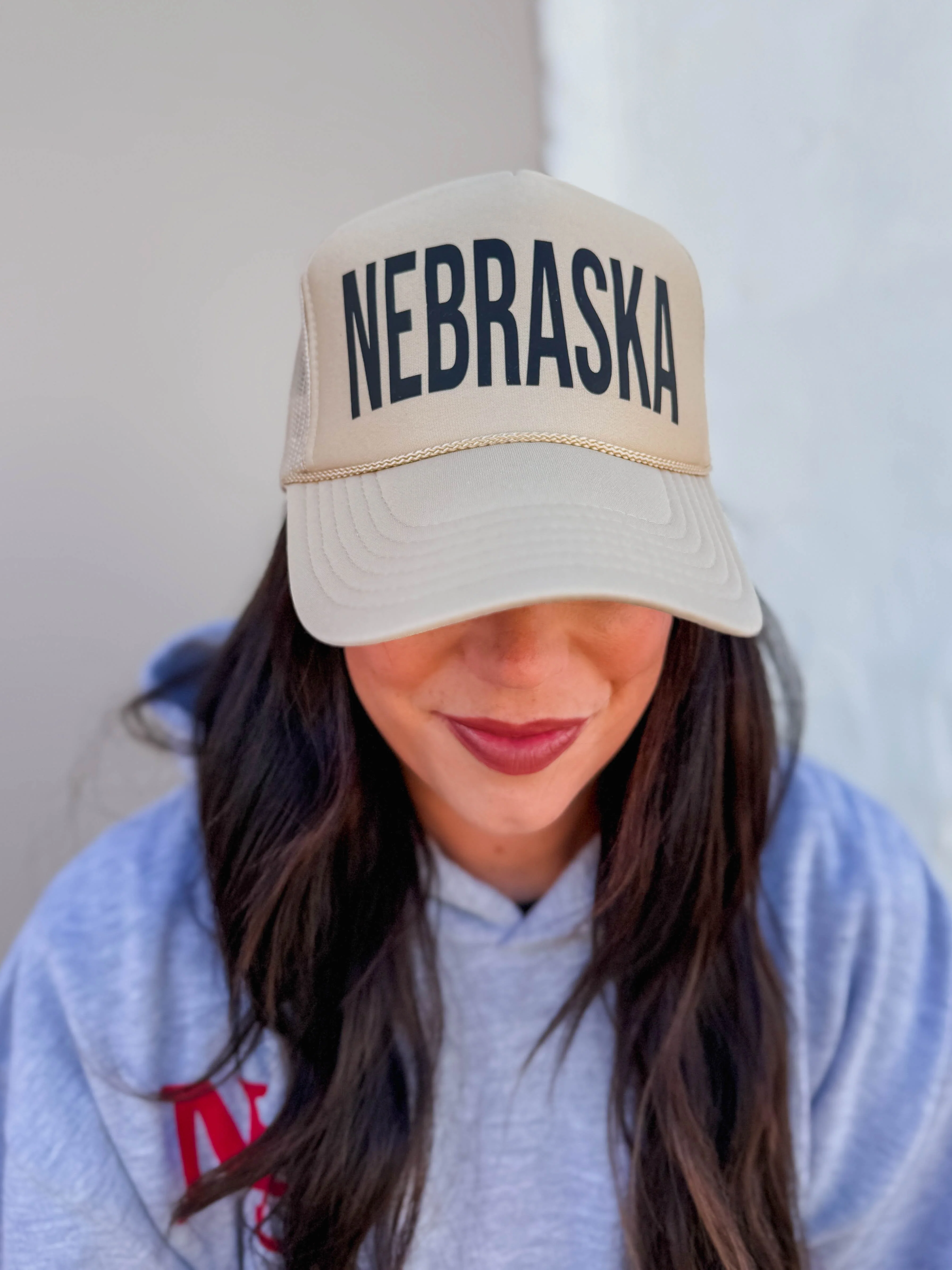 Nebraska Trucker Hat-Khaki/Black - Image 2