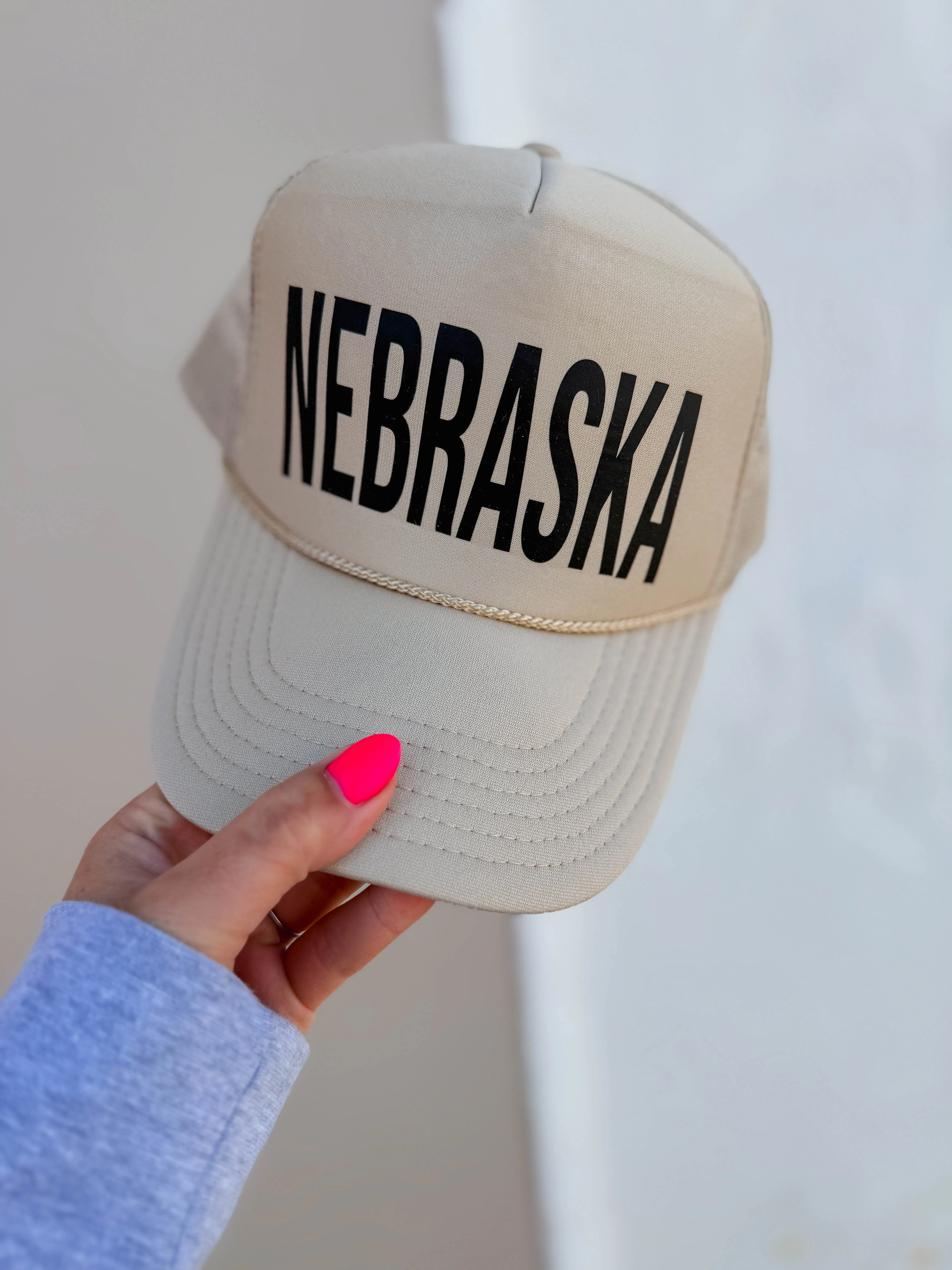 Nebraska Trucker Hat-Khaki/Black - Image 3