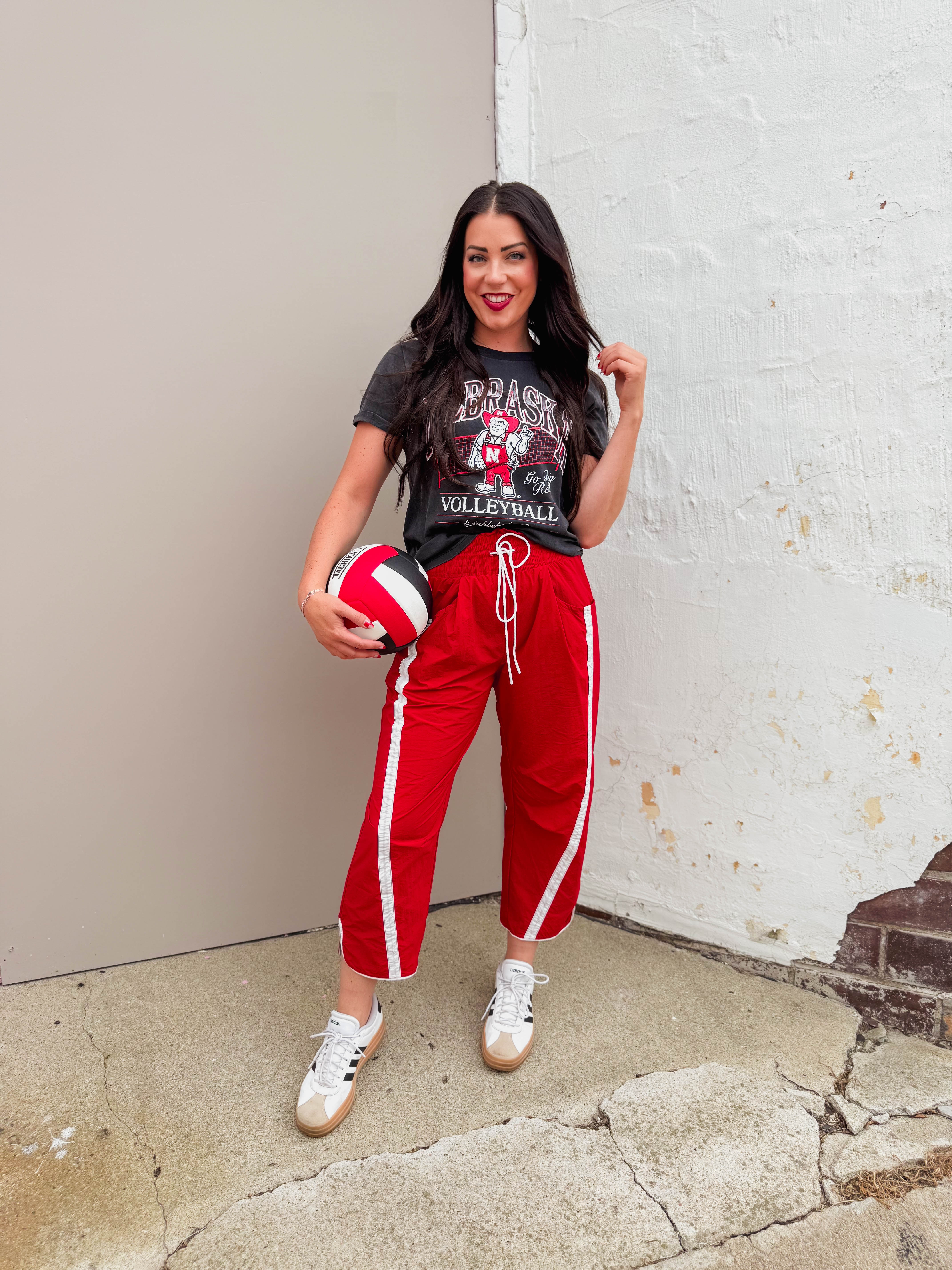 Nebraska Williams Volleyball Cuffed Tee - Image 2
