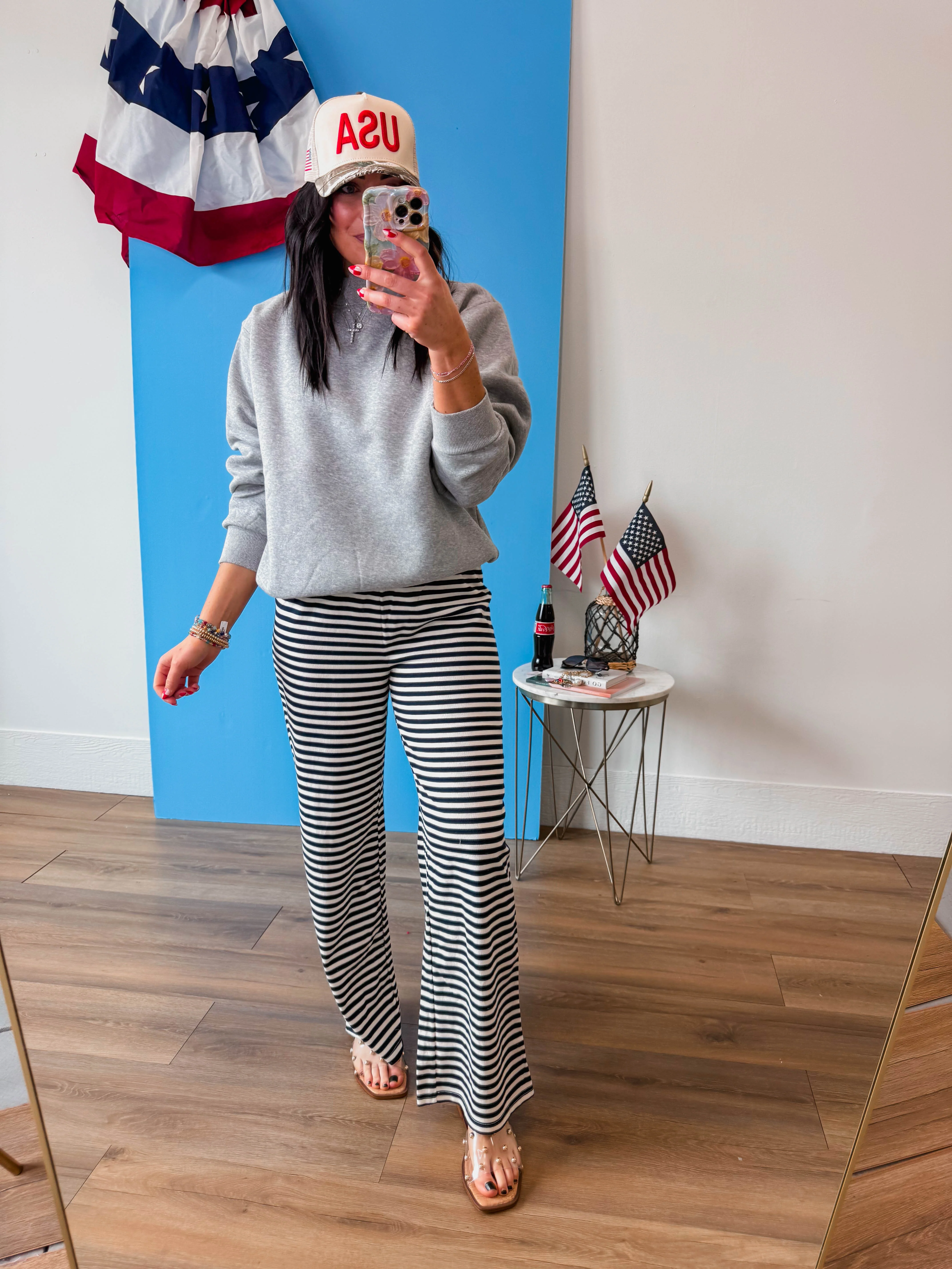 Nelly Mock Neck Sweatshirt-Heather Grey - Image 9