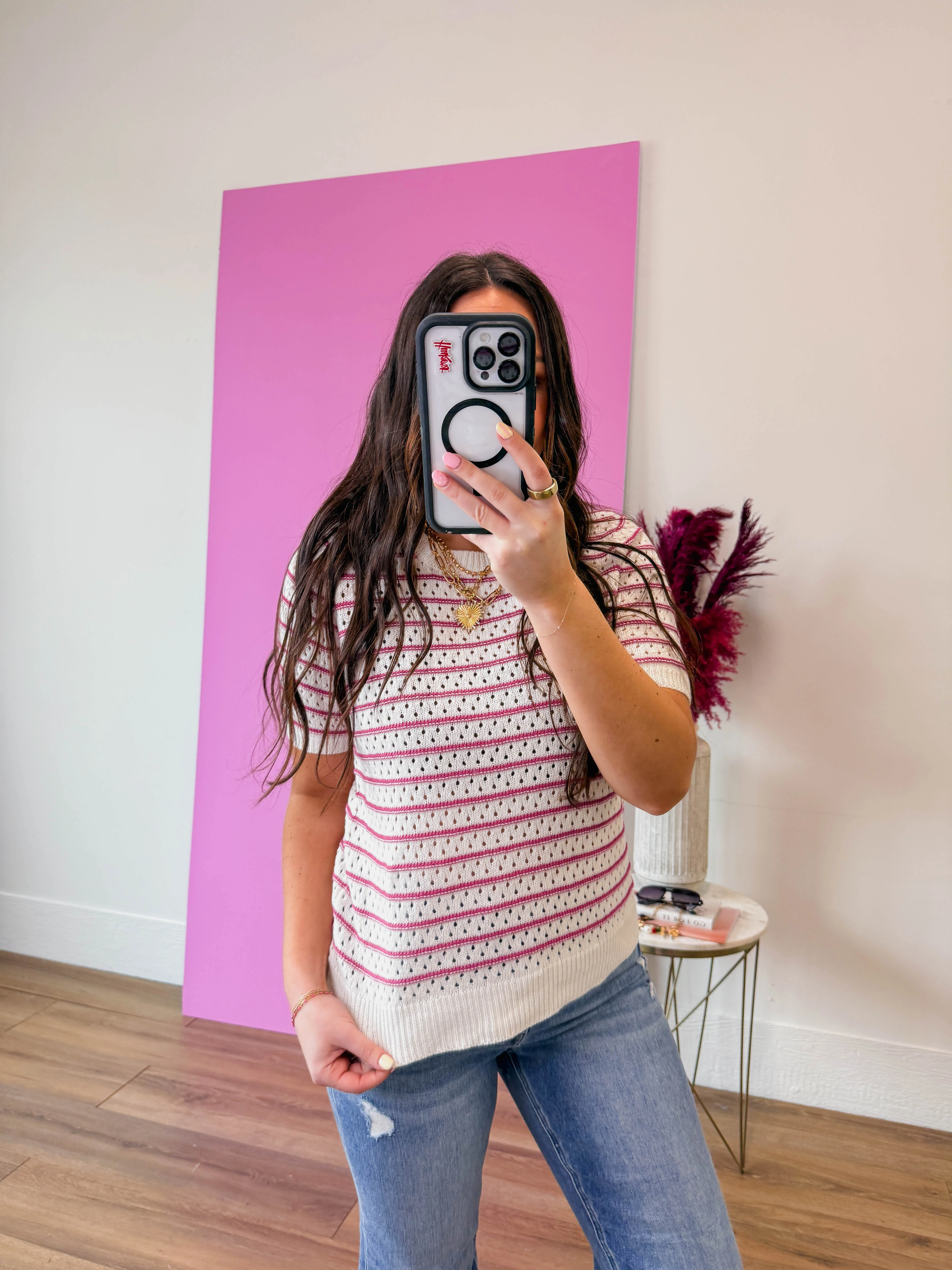 Nora Striped Knit Top - Image 3
