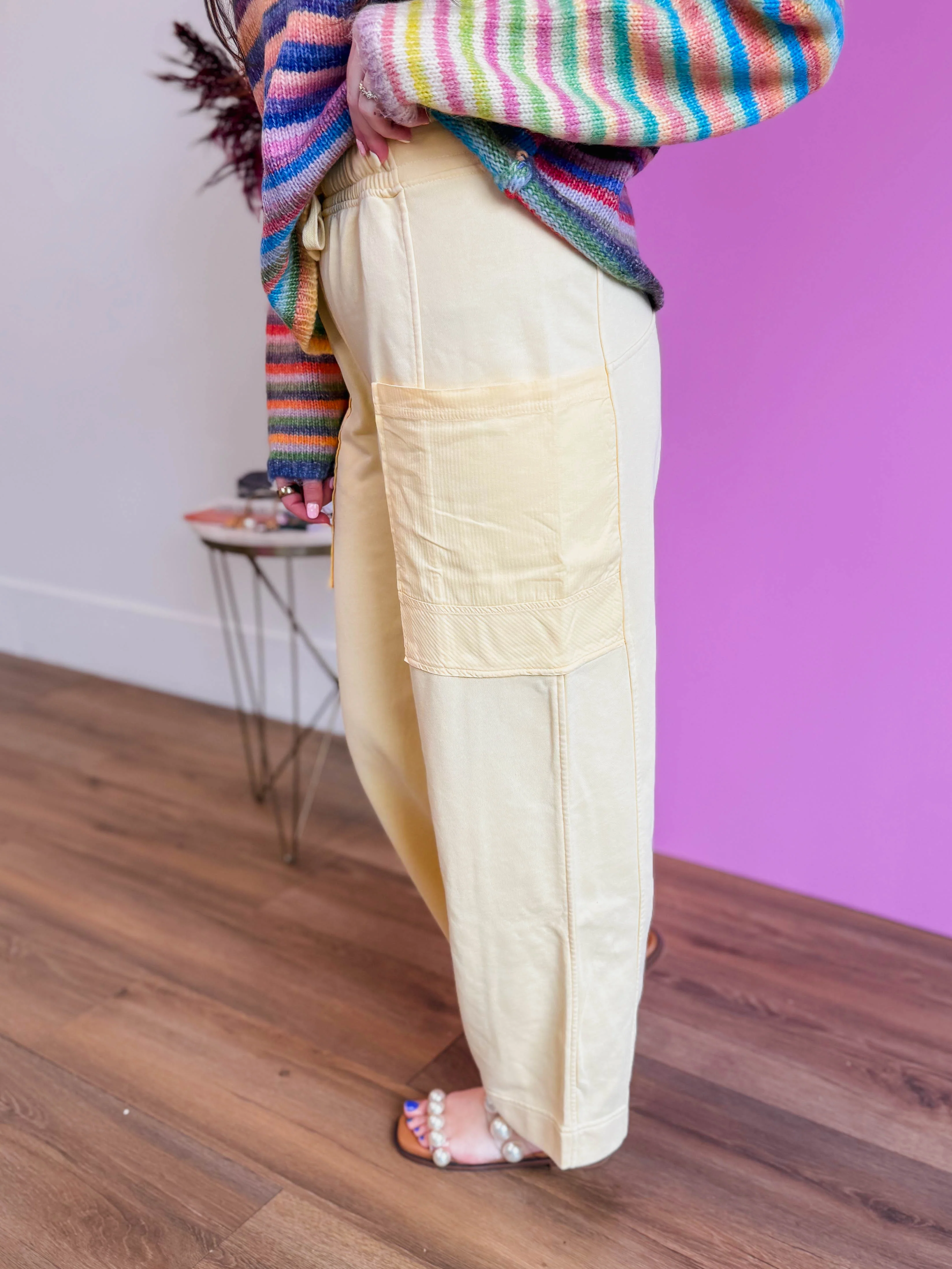 Off The Clock Pants-Yellow - Image 4