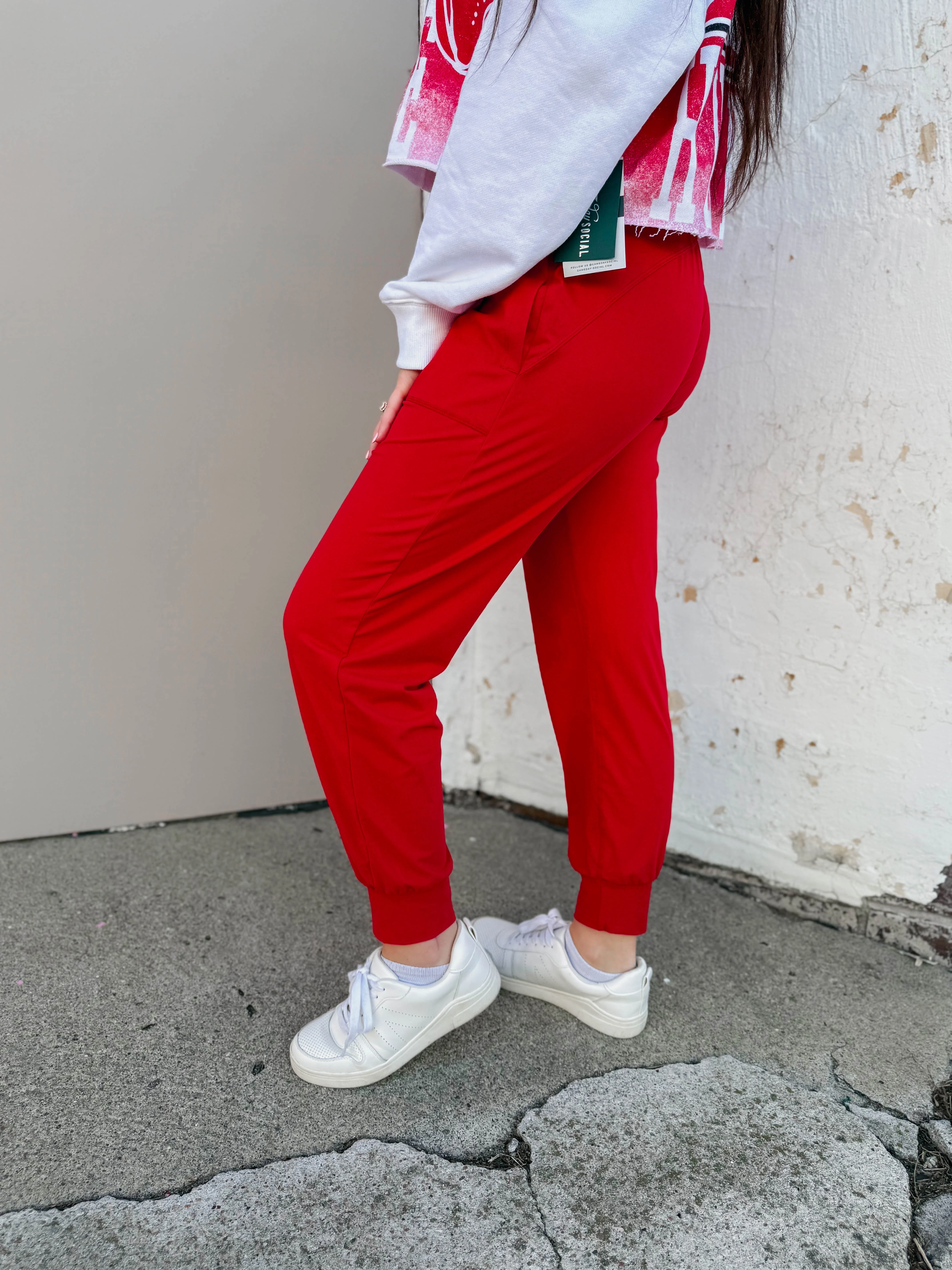 On The Go Joggers-Red - Image 15