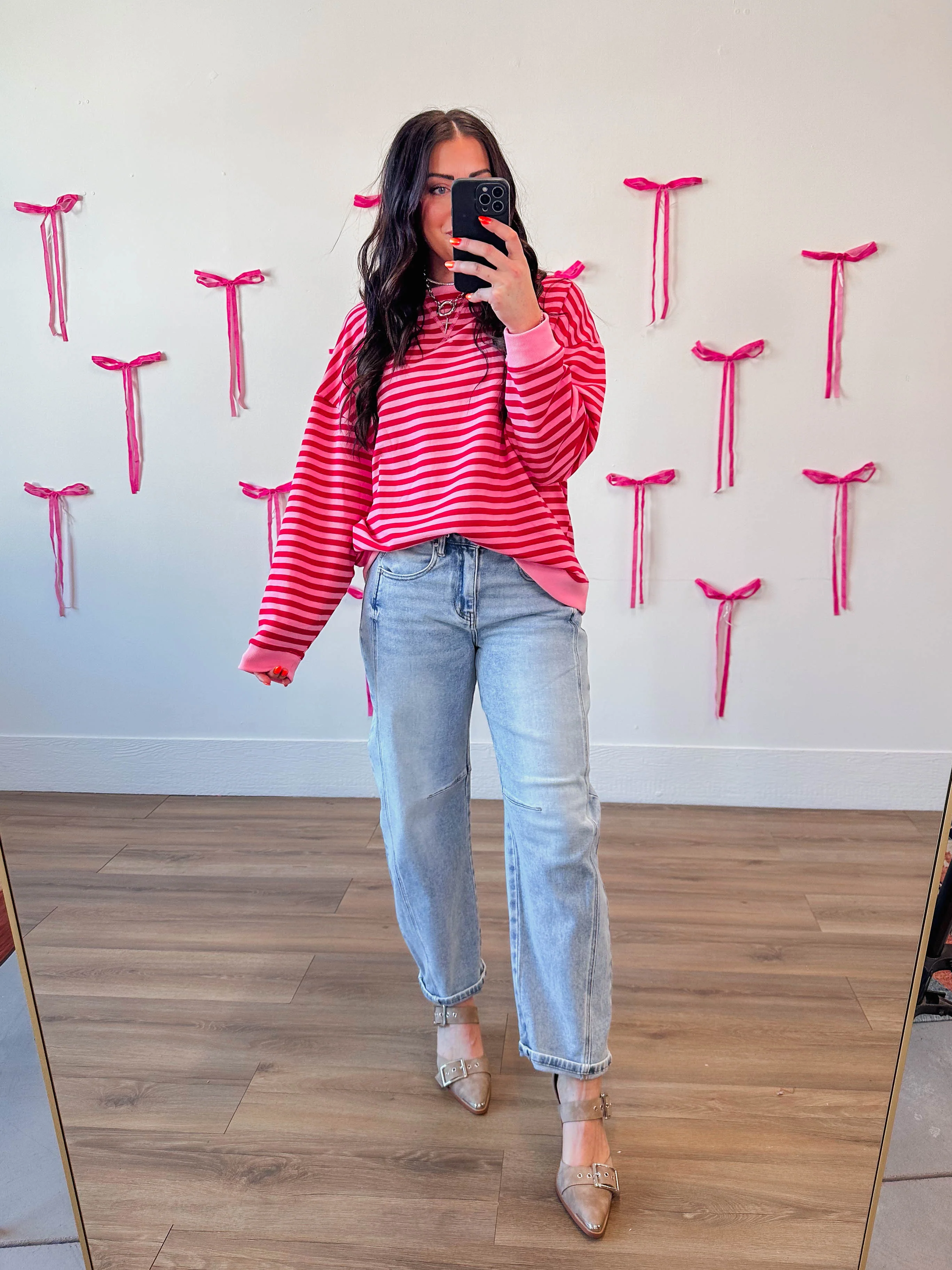 On The Line Pullover-Pink/Red - Image 22