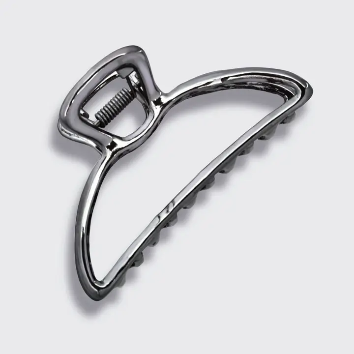 Open Shape Claw Clip - Hematite - Image 3