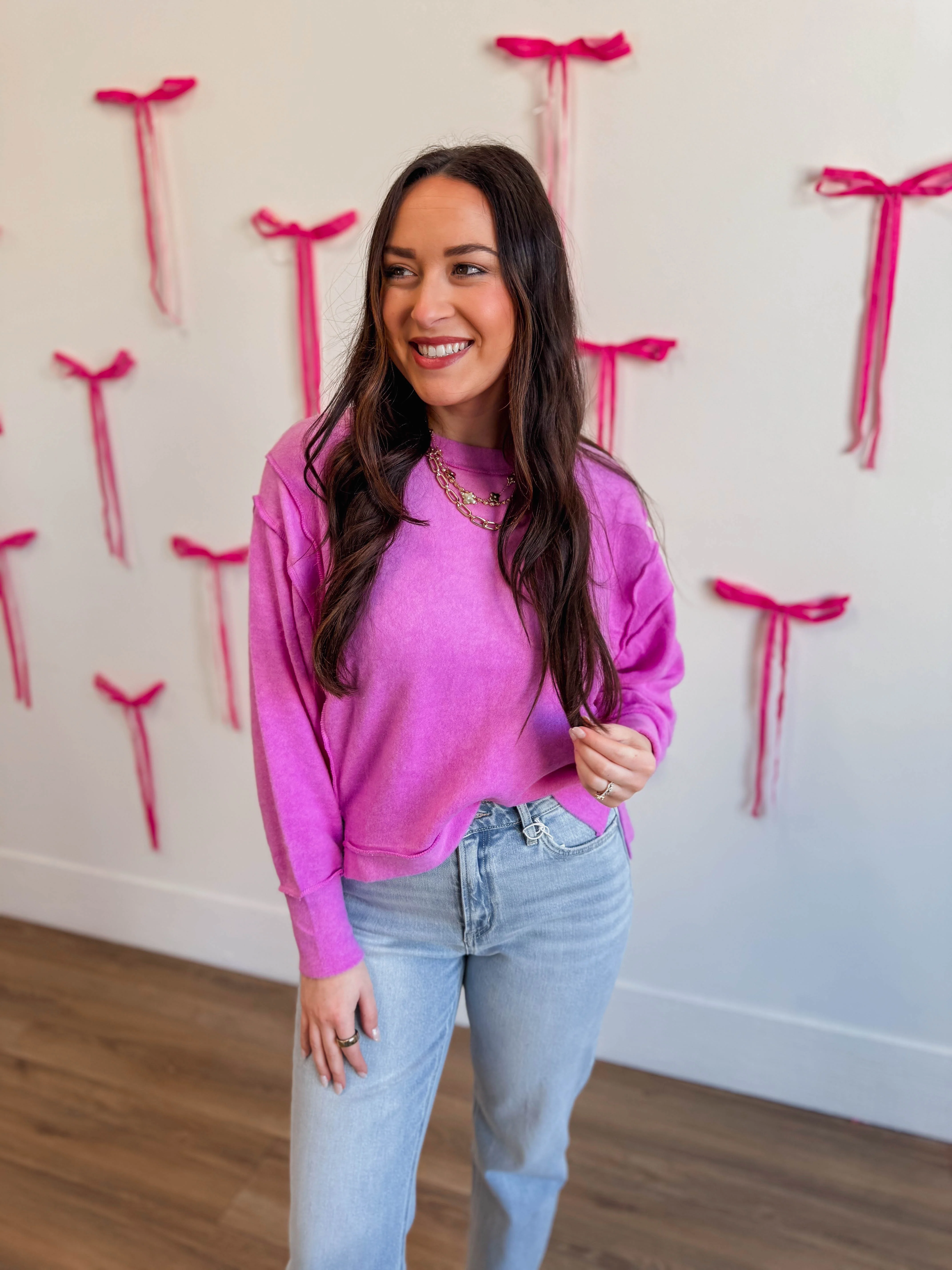Paige Sweater-Bright Mauve
