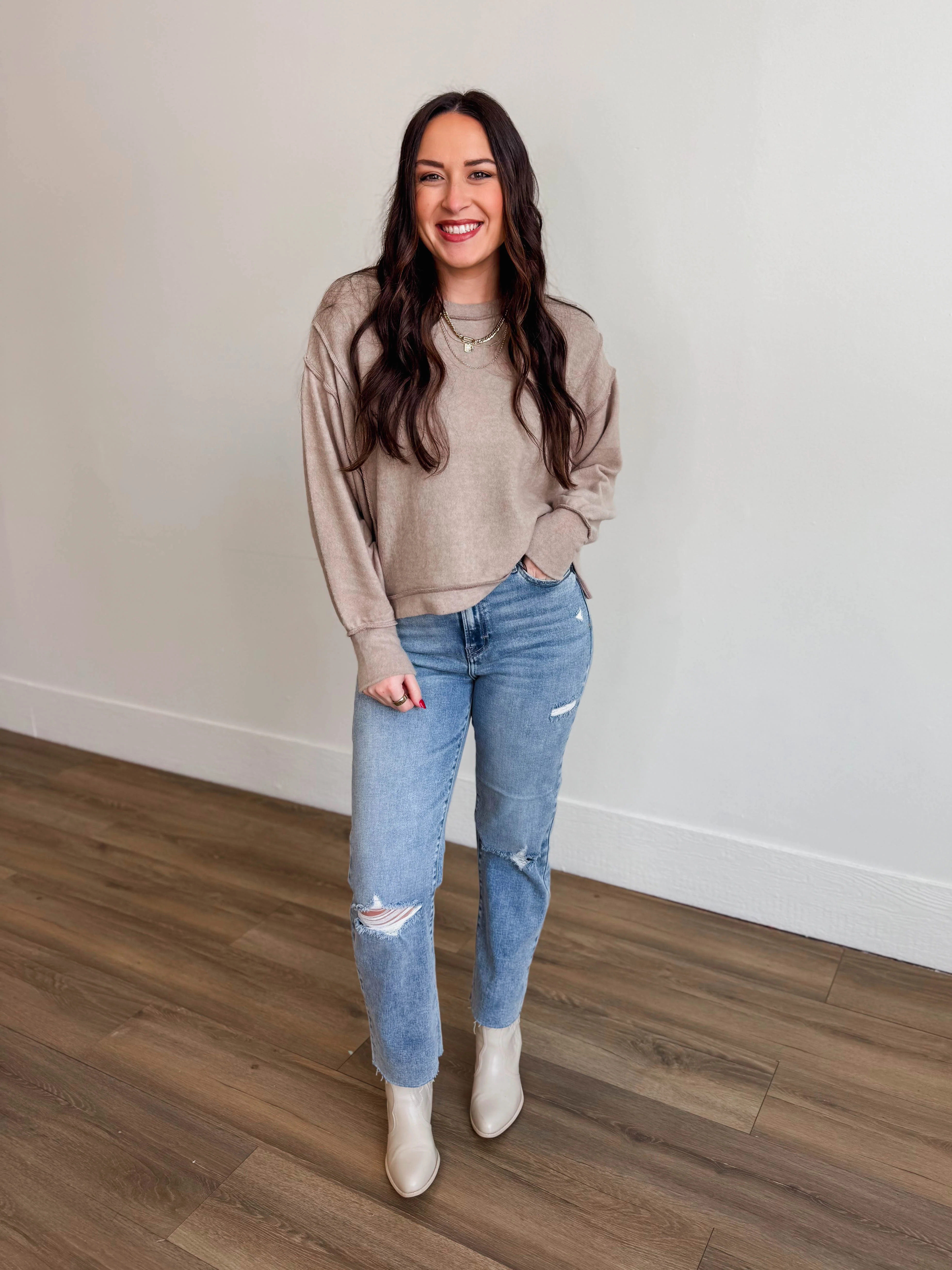 Paige Sweater-Ash Mocha - Image 2