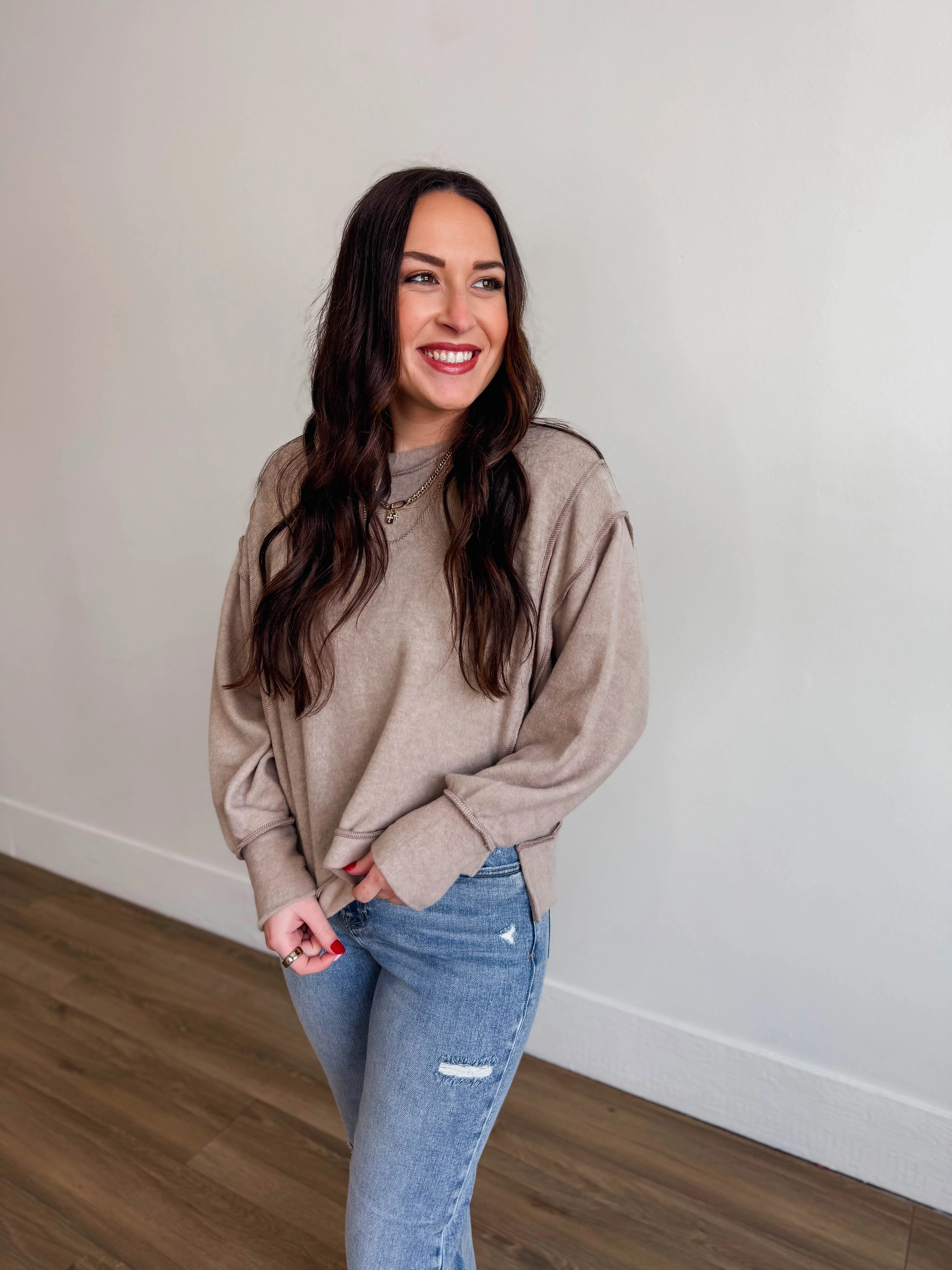 Paige Sweater-Ash Mocha - Image 3