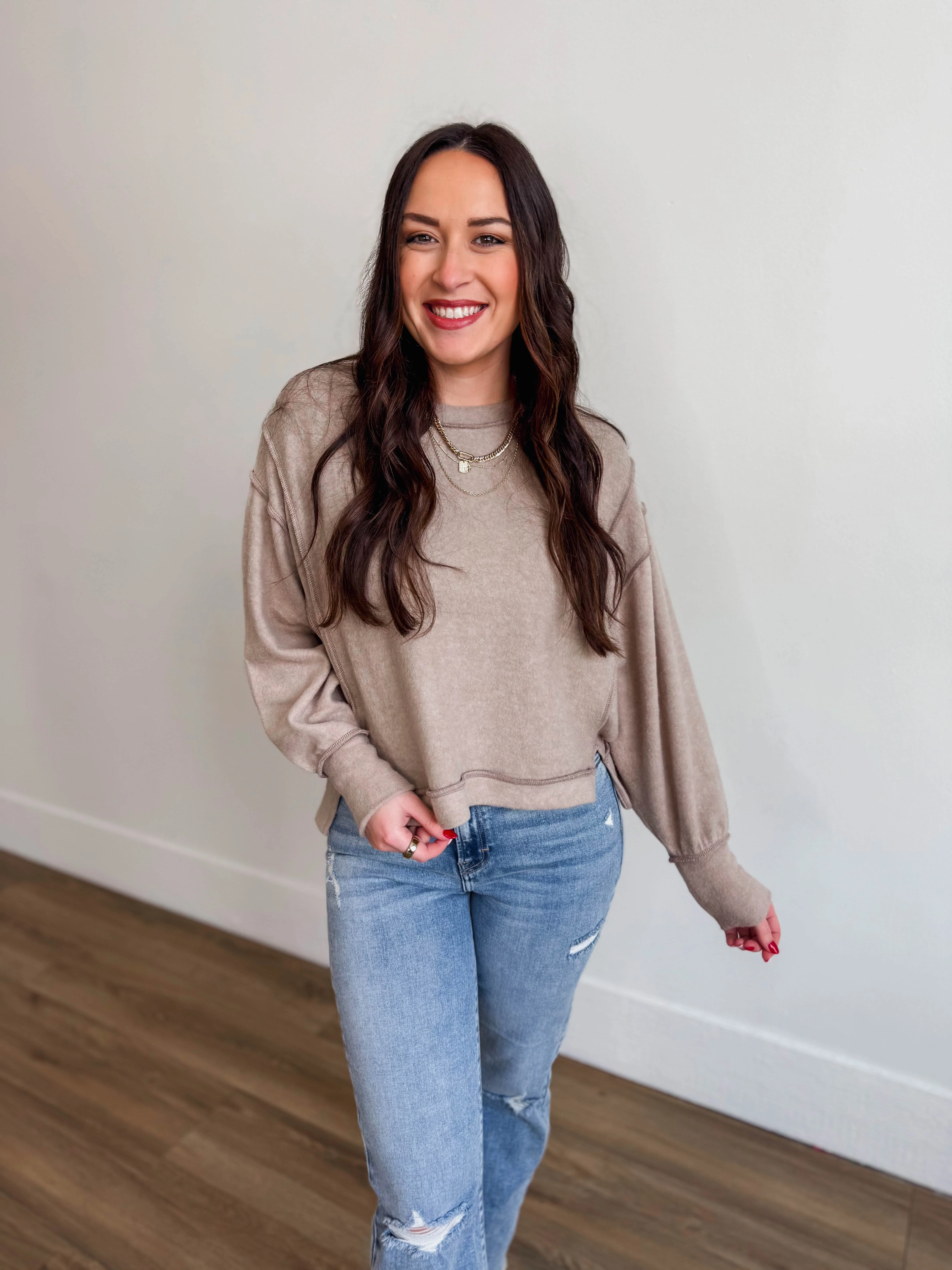 Paige Sweater-Ash Mocha - Image 4