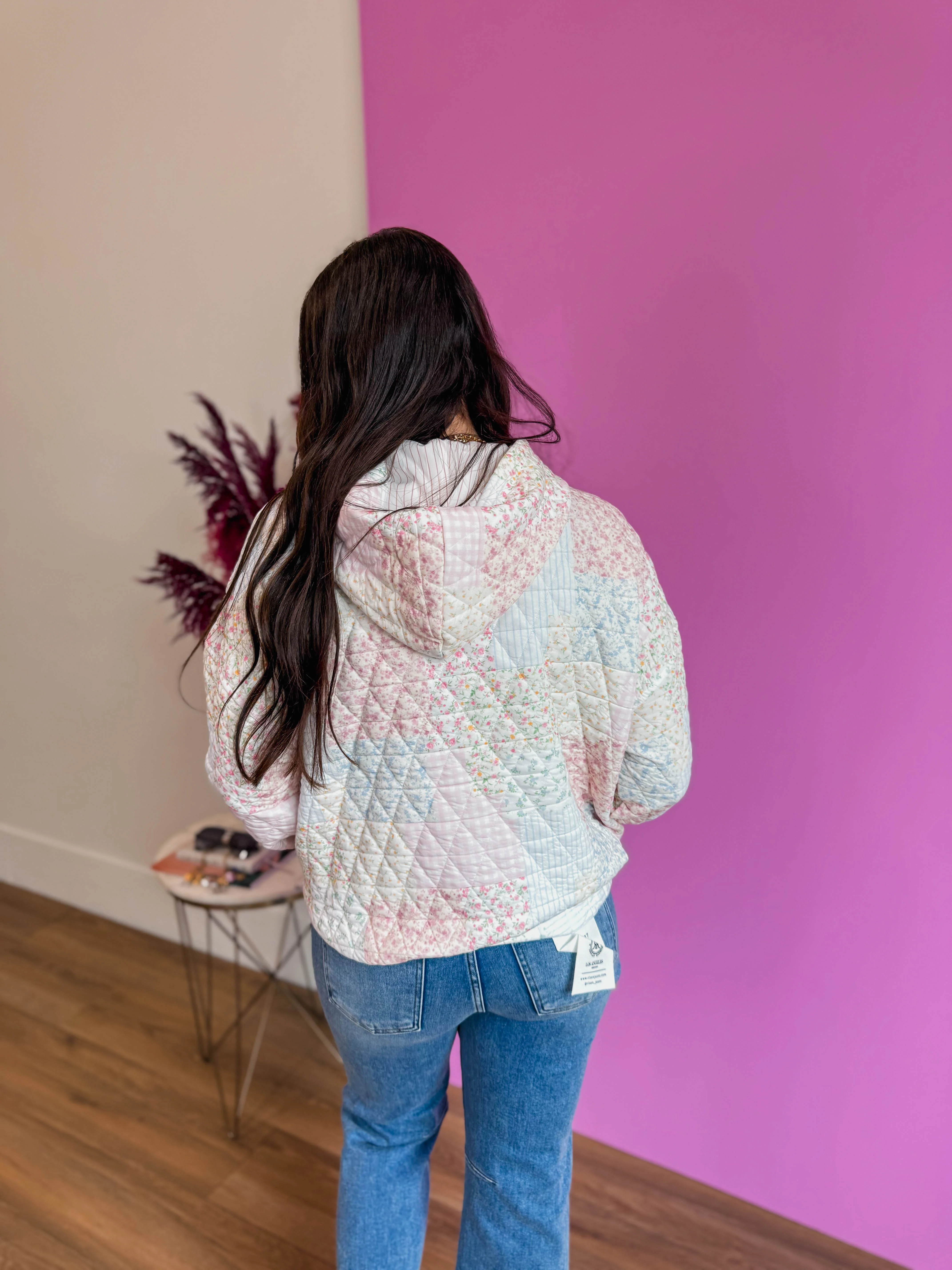 Patchwork Quilted Hoodie - Image 6