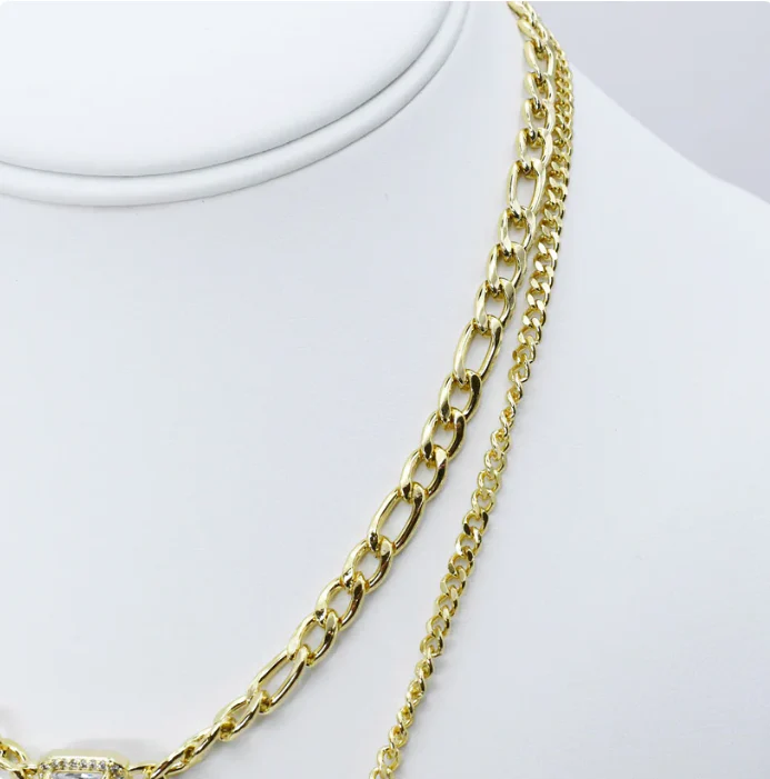 Pearl Link Layer Necklace - Image 4