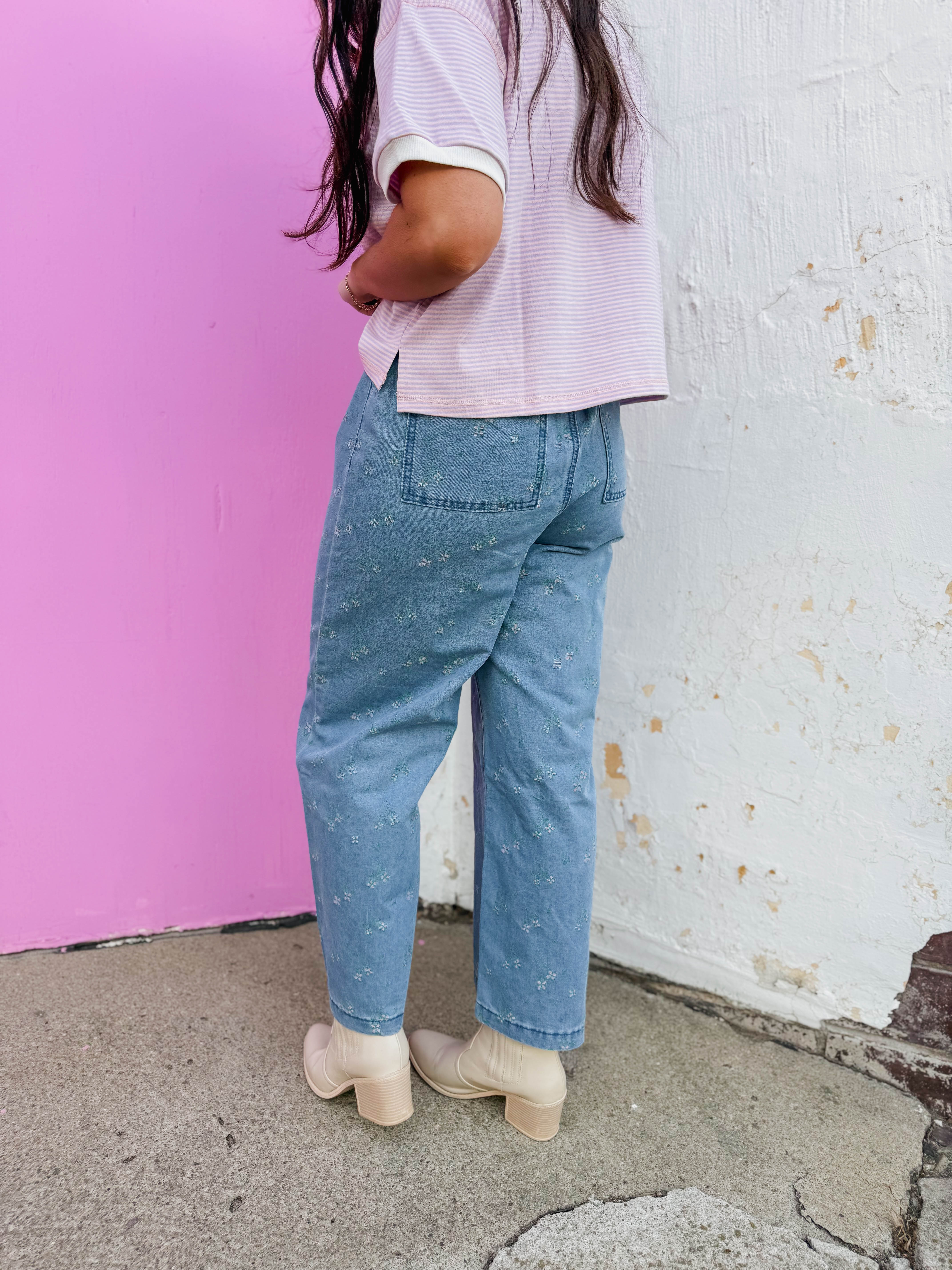 Petal Pop Denim Pants - Image 10