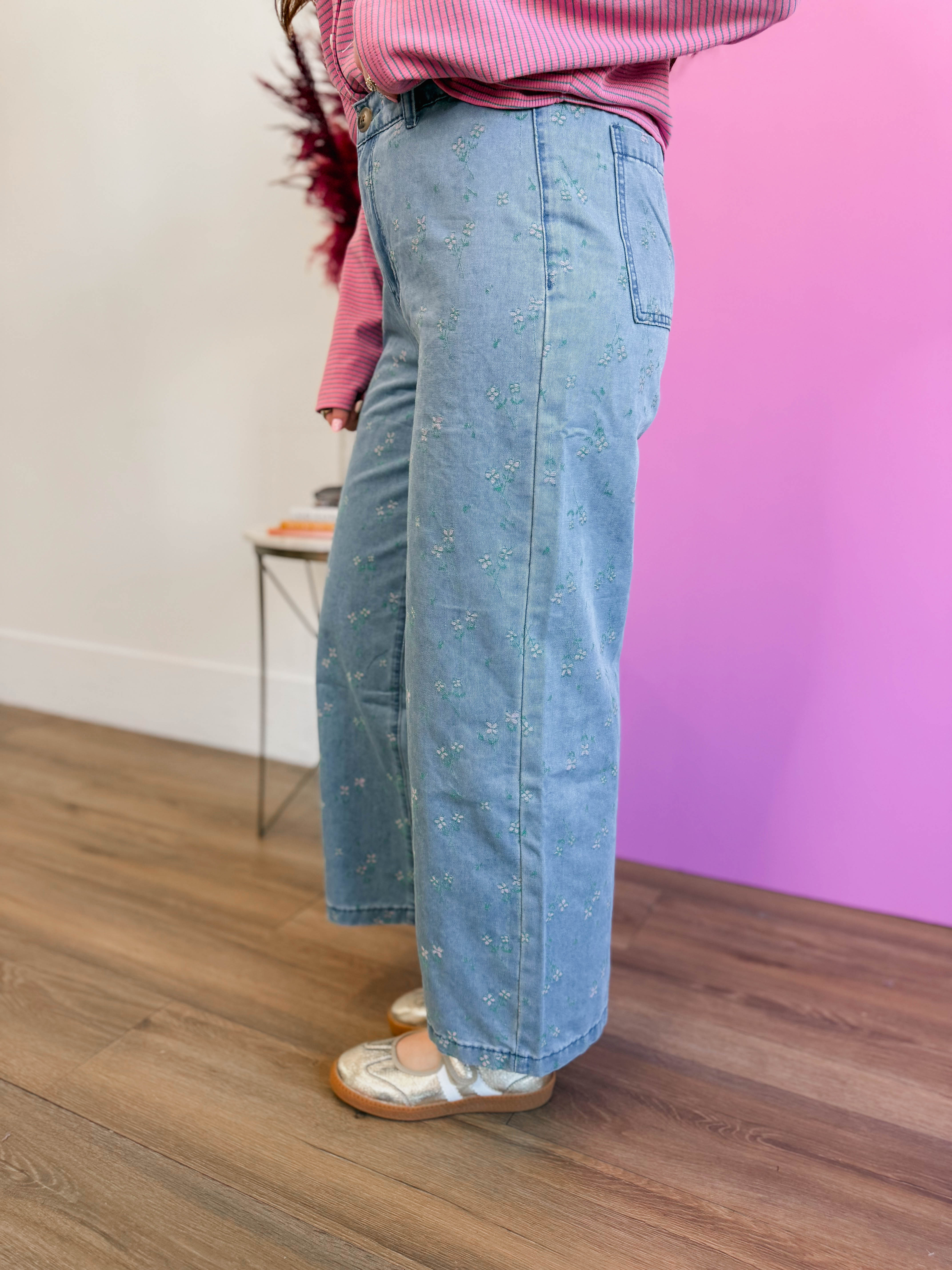 Petal Pop Denim Pants - Image 6