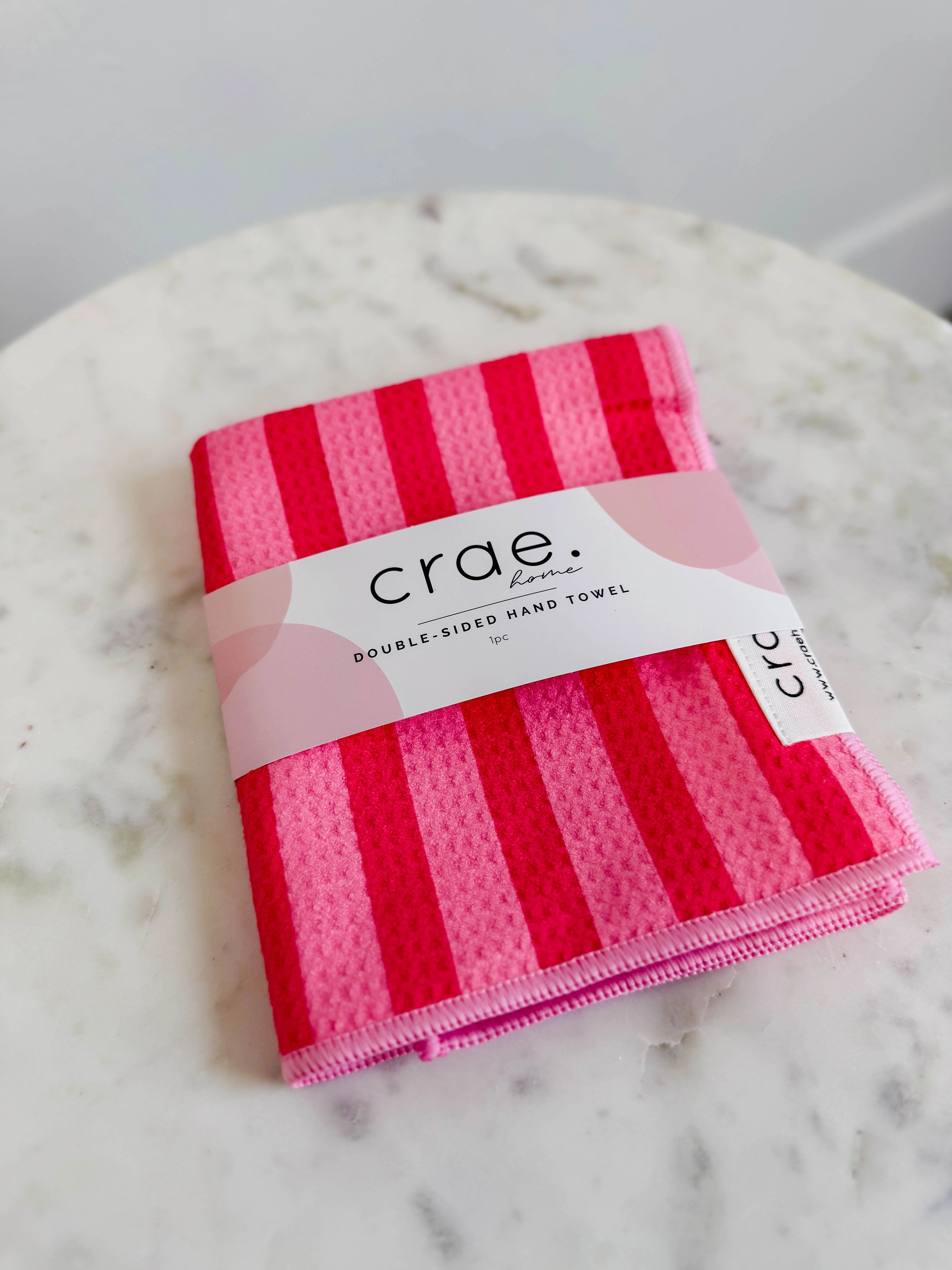 Pink Licorice: Double-sided Hand Towel-crae Home - Image 2