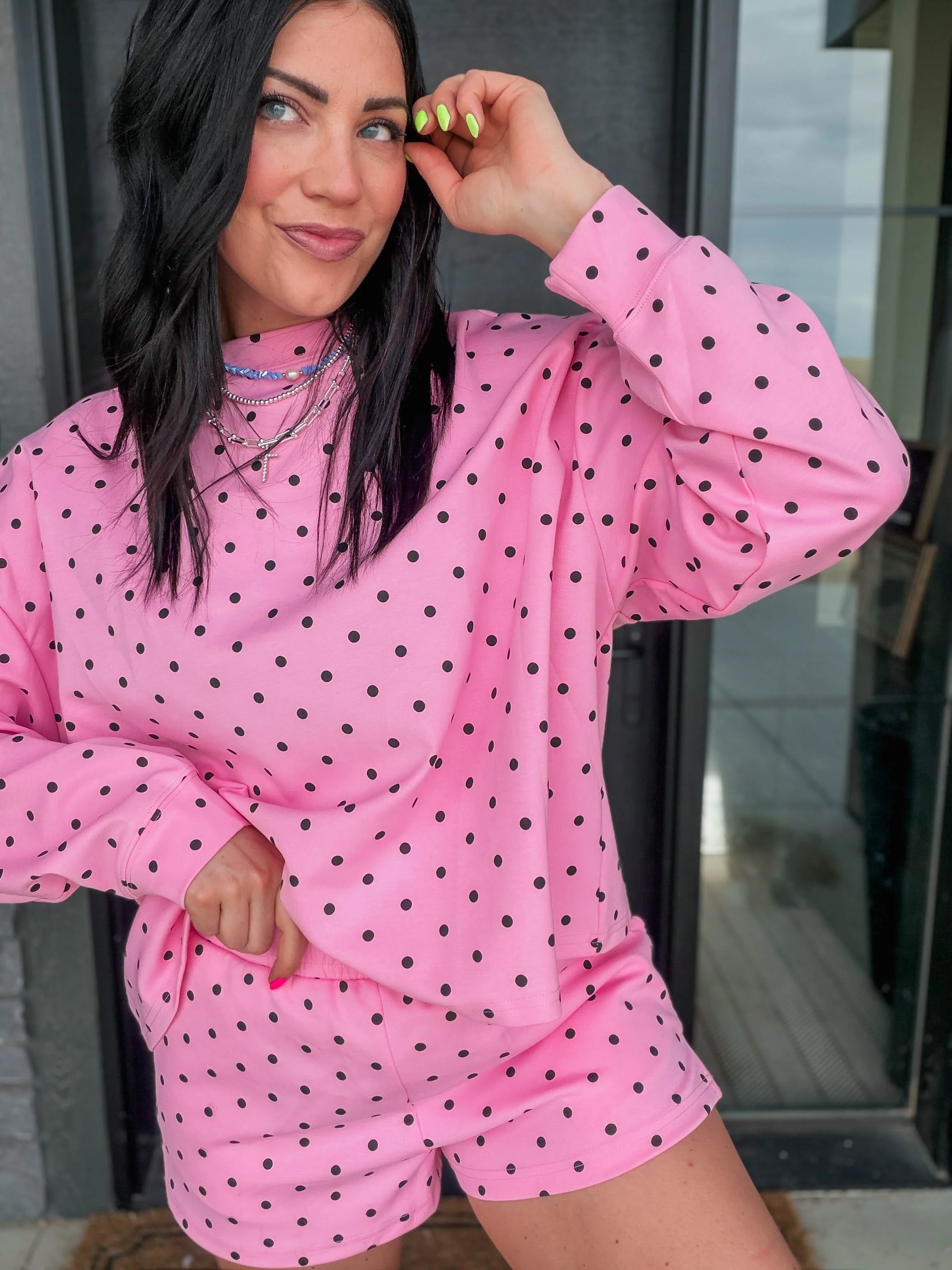 Pink Pop Polka Dot Pullover - Image 17