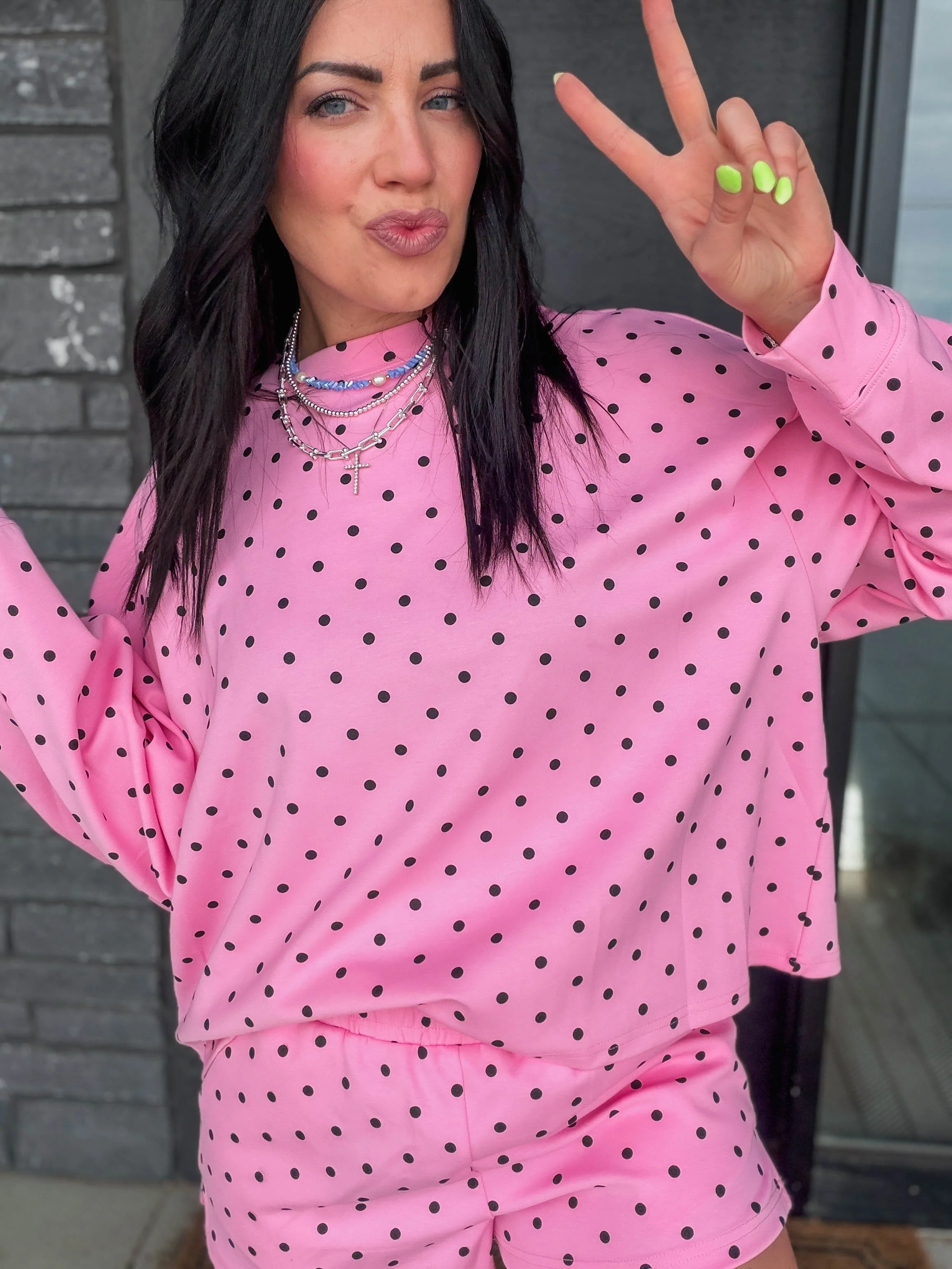 Pink Pop Polka Dot Pullover - Image 22