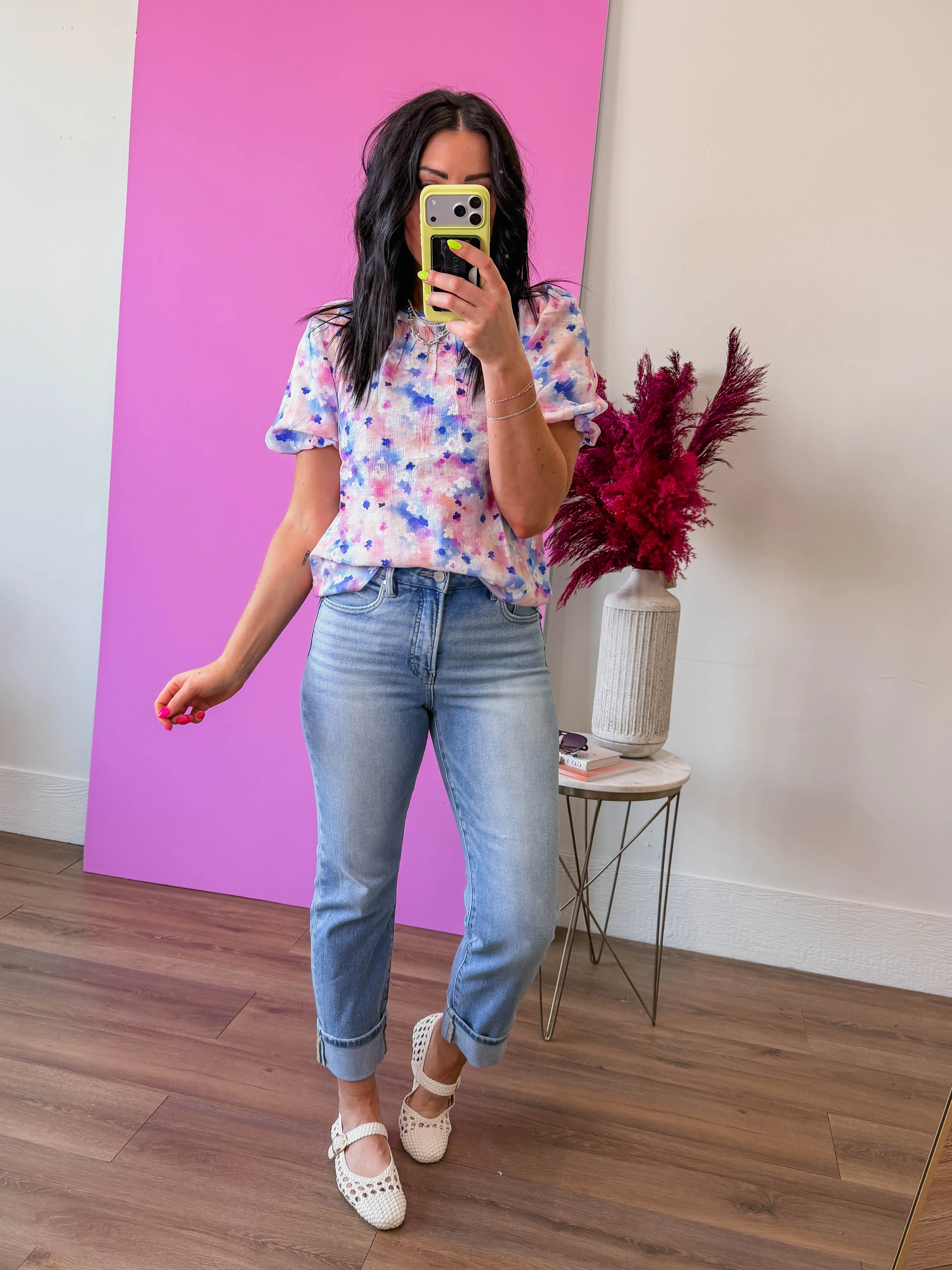 Presley Floral Top-Lavender/Blue - Image 9