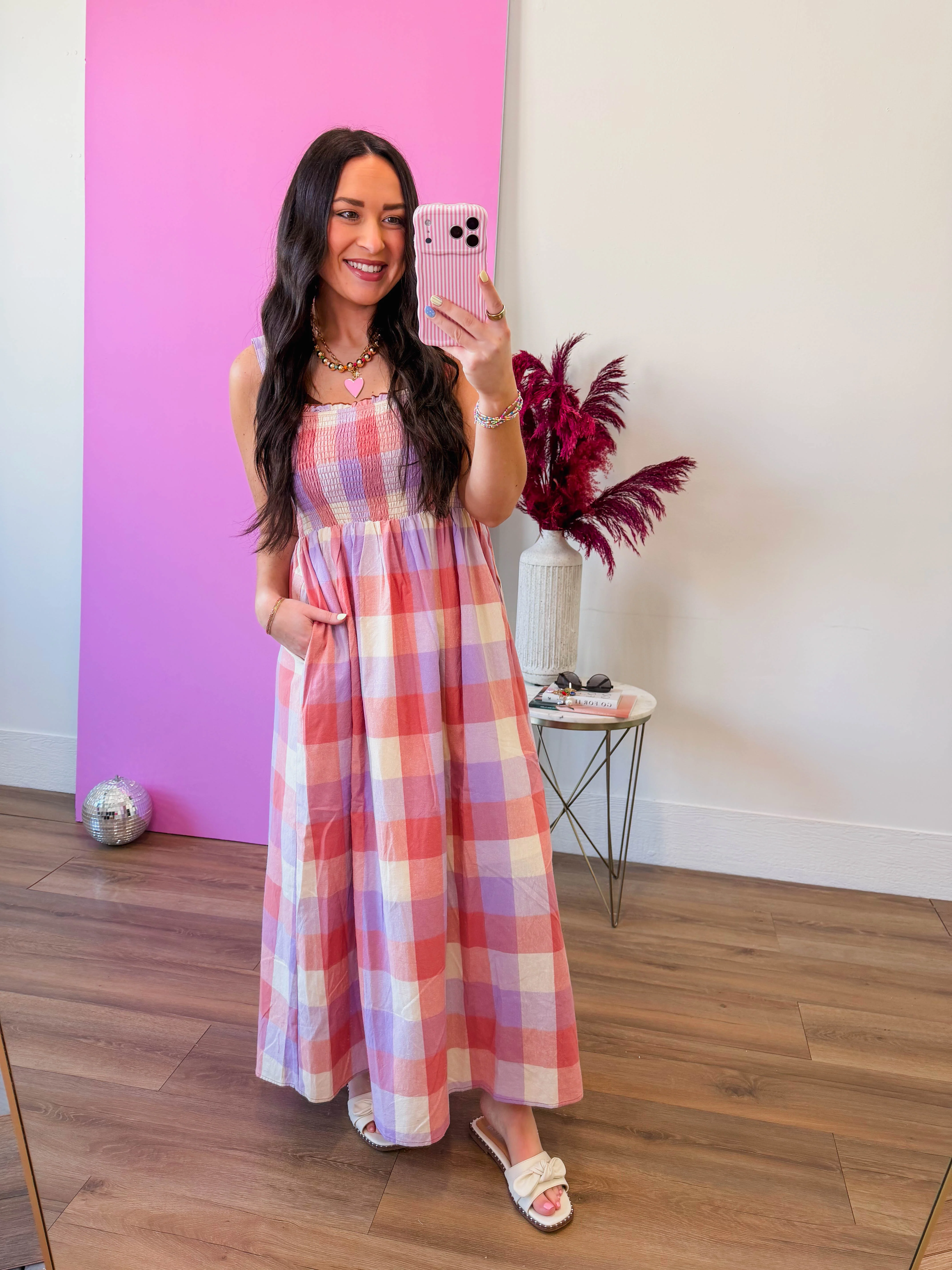 Pretty In Plaid Midi Dress - Image 2