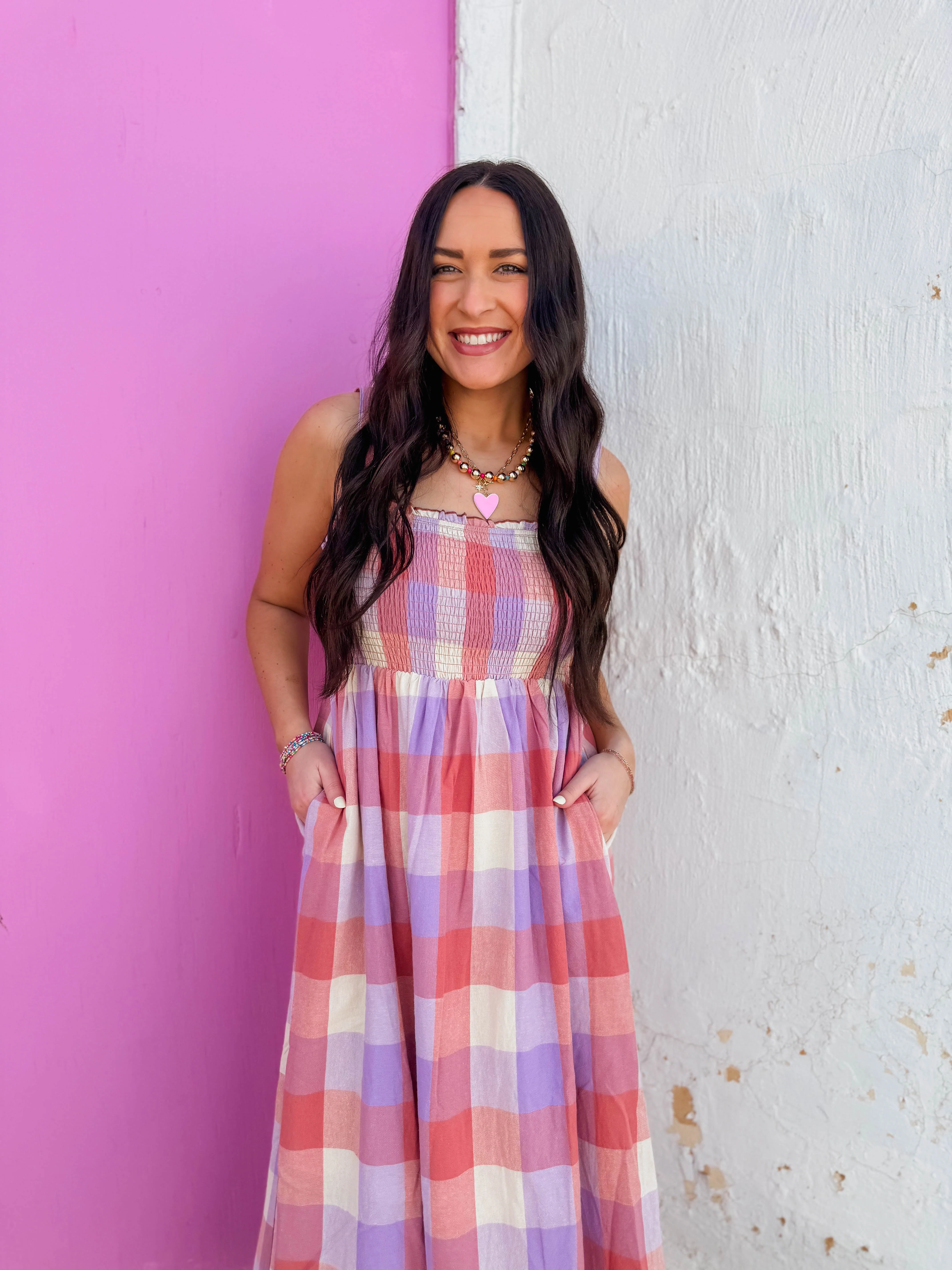Pretty In Plaid Midi Dress - Image 3