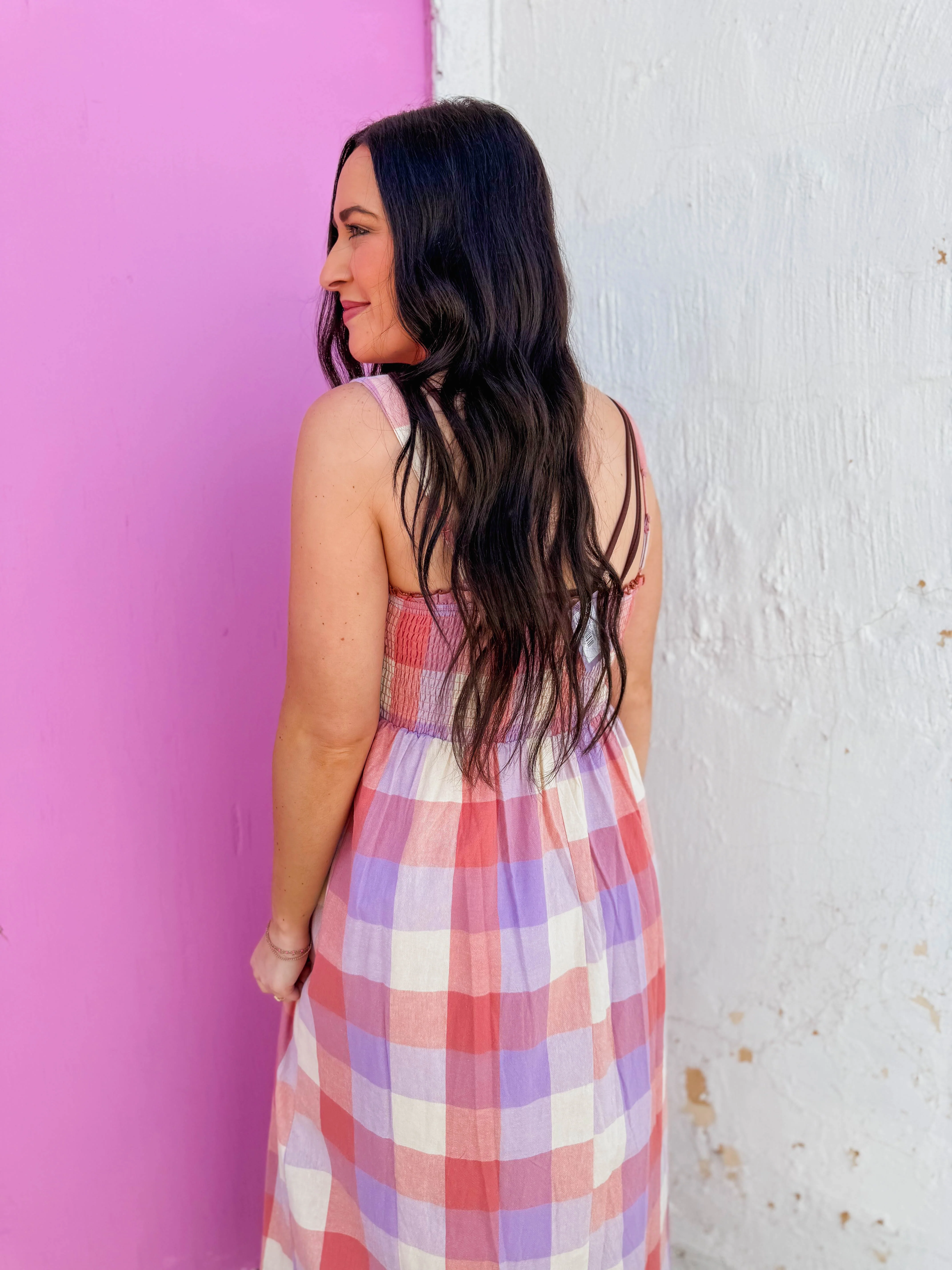 Pretty In Plaid Midi Dress - Image 6