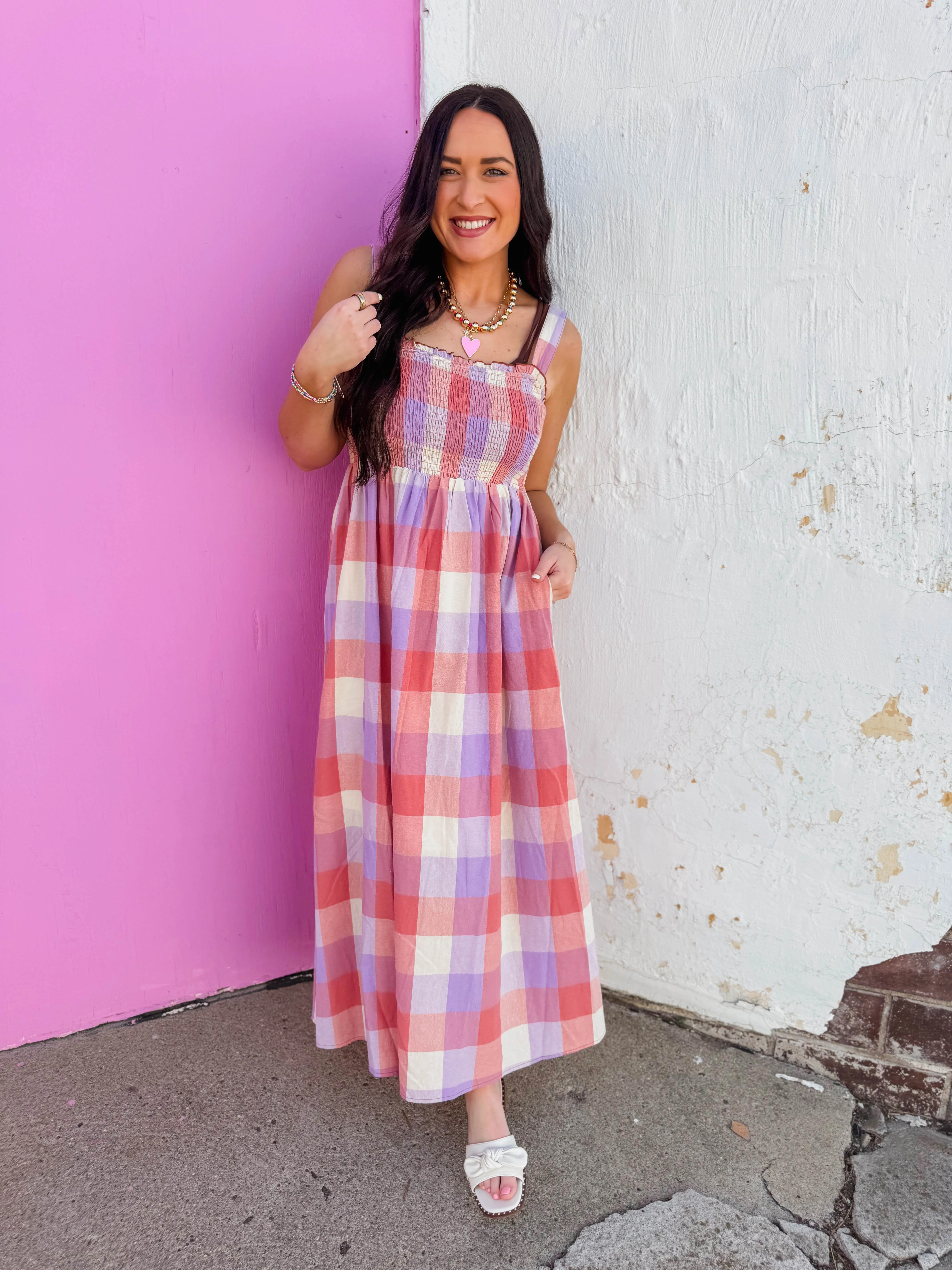 Pretty In Plaid Midi Dress - Image 7