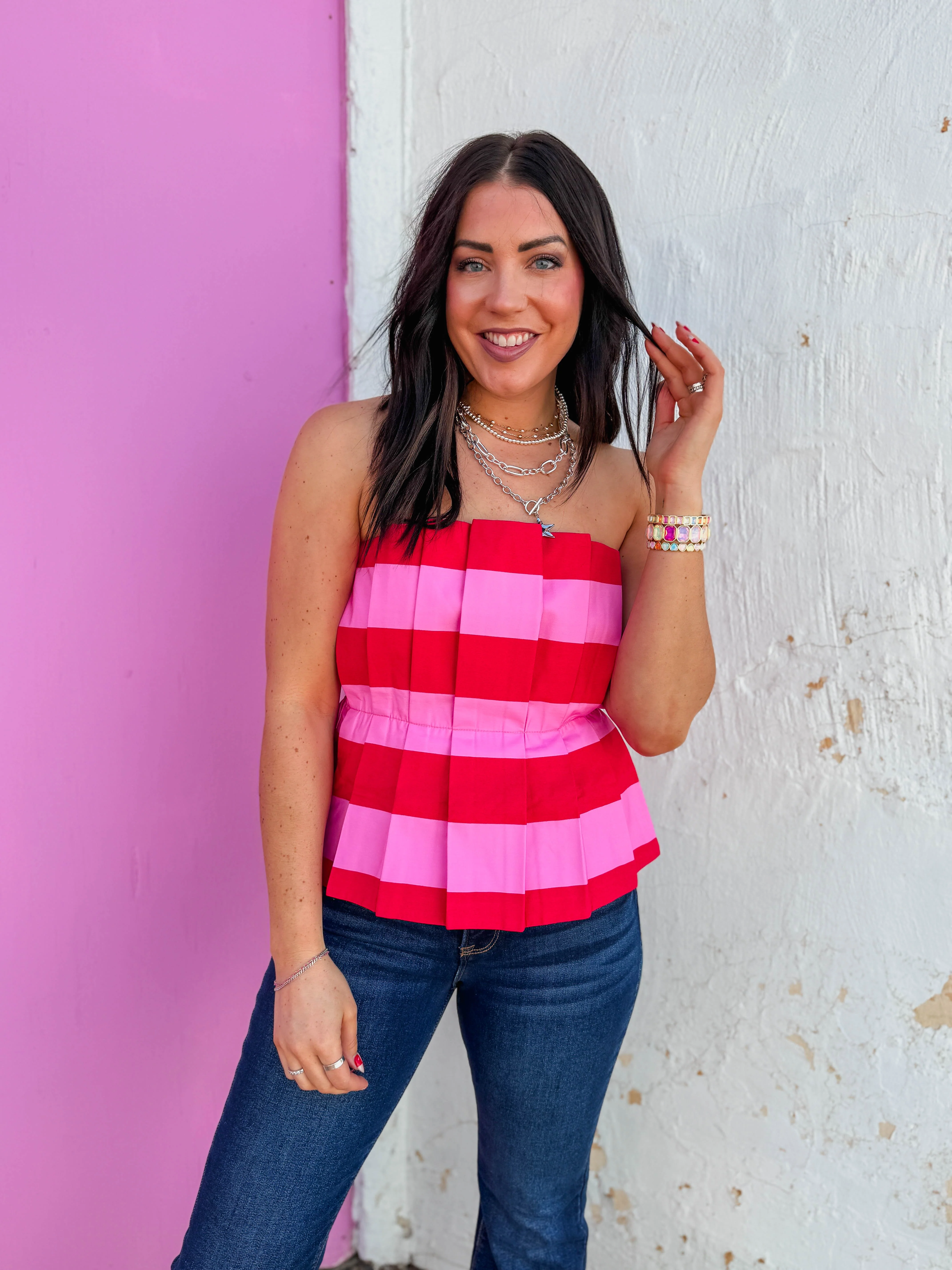 Lila Striped Top