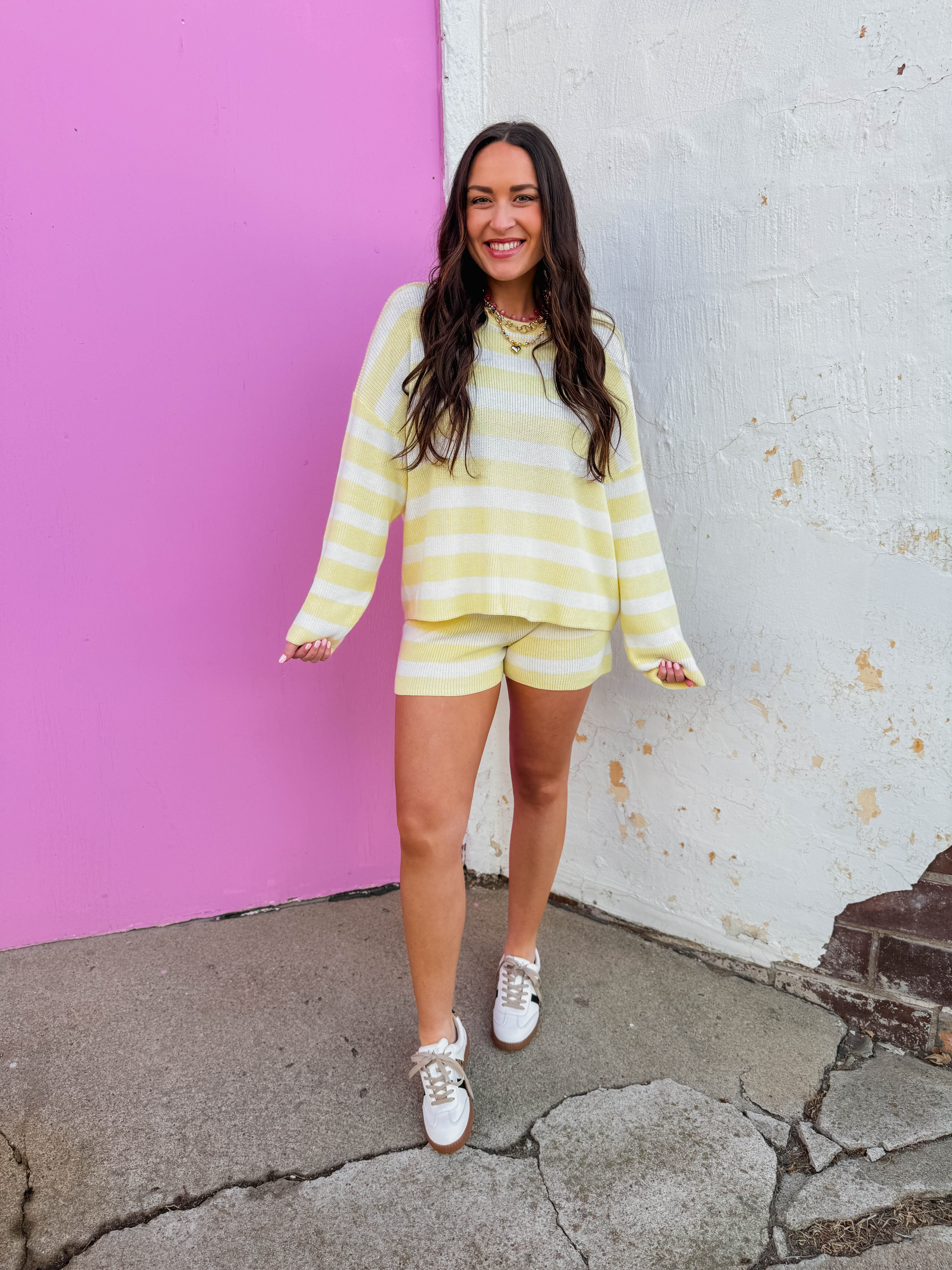 Soft Glow Striped Sweater - Image 2