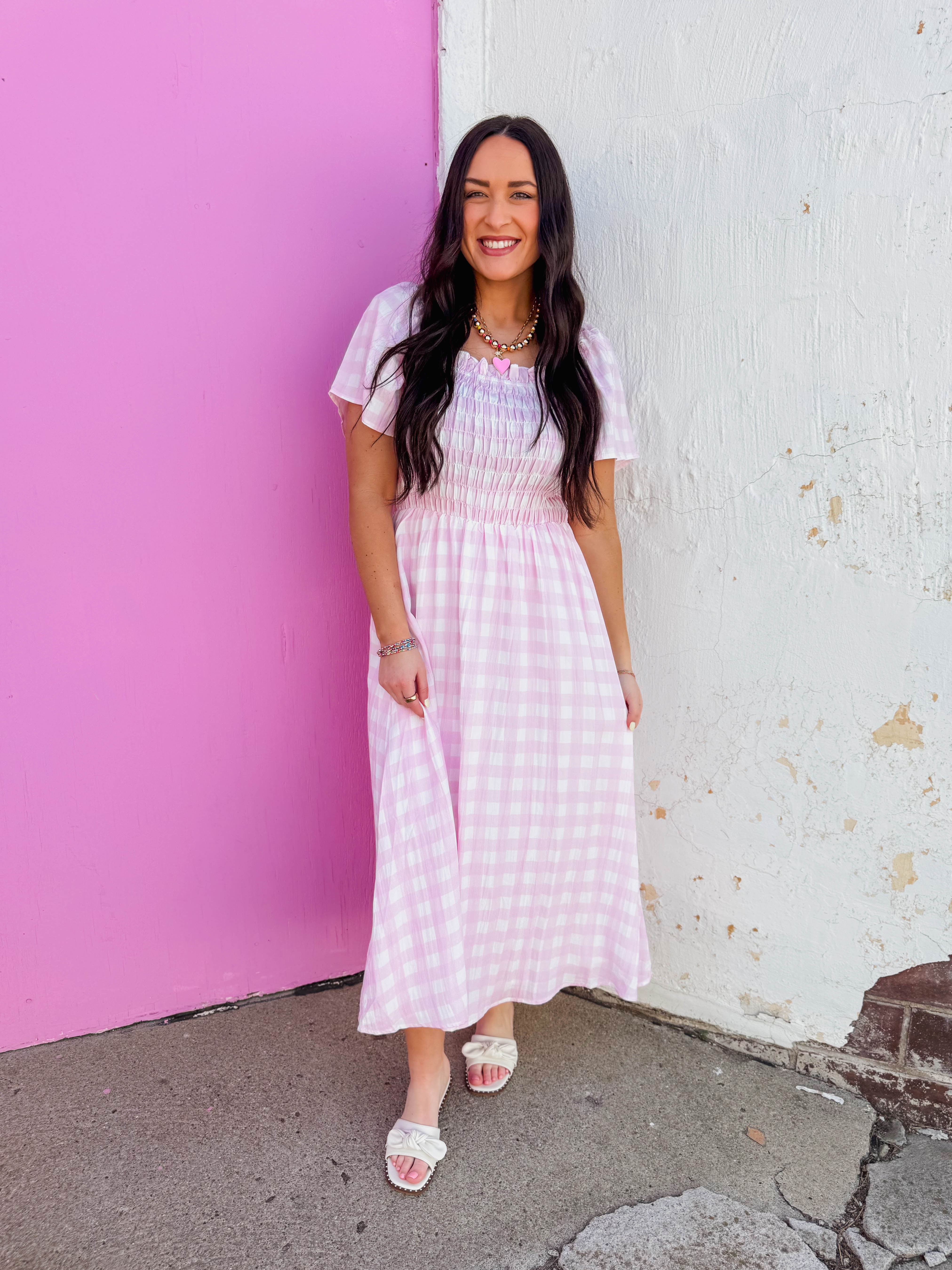 Kinley Gingham Midi Dress - Image 2