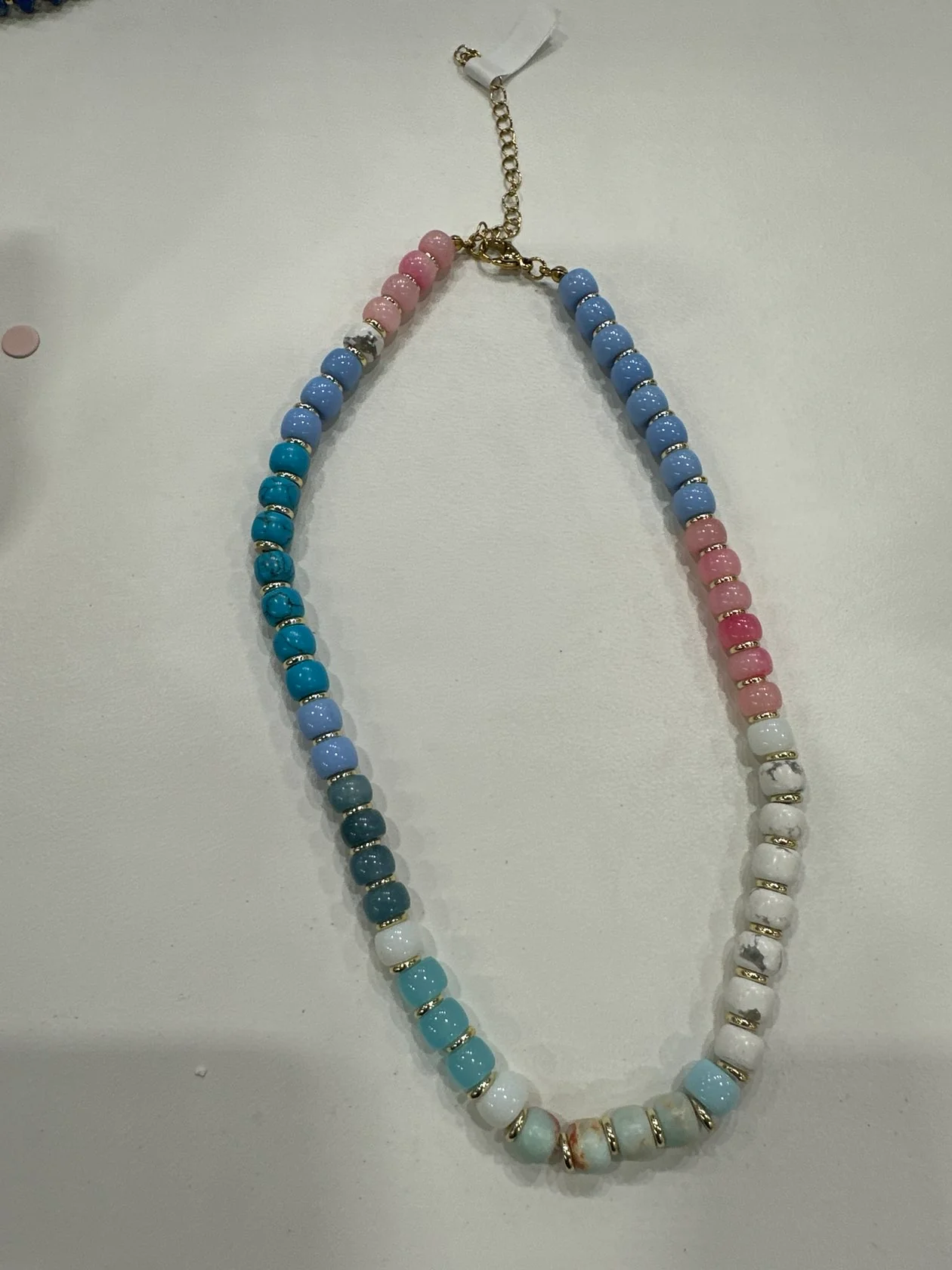Purple & Blue Beaded Necklace - Image 2