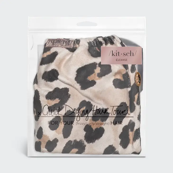 Quick Dry Hair Towel-Leopard - Image 6