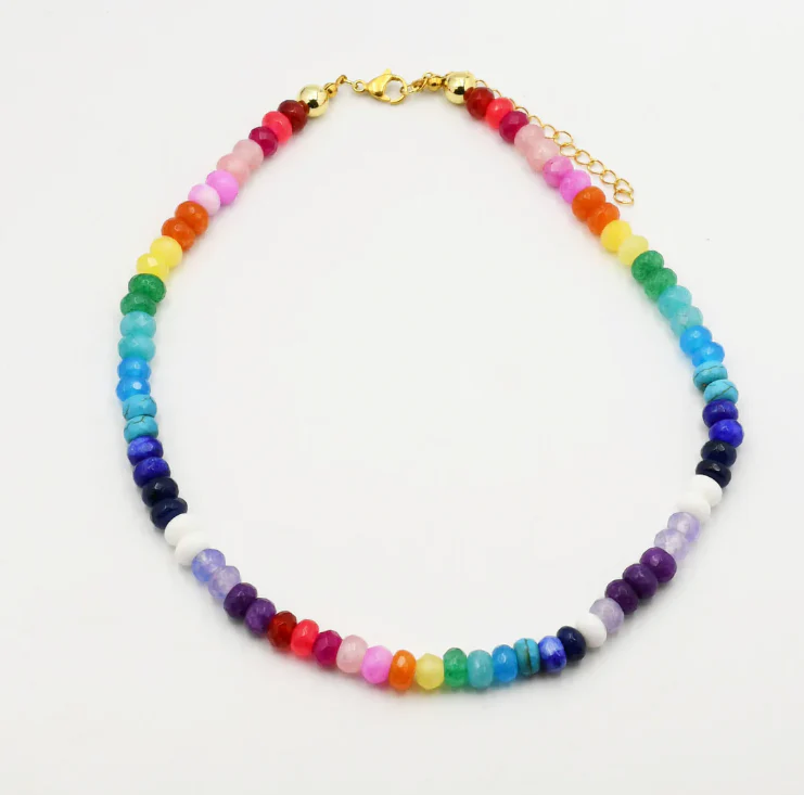 Rainbow Gemstone Necklace - Image 3