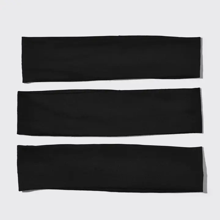 Recycled Active Headbands 3pc Set - Black - Image 2