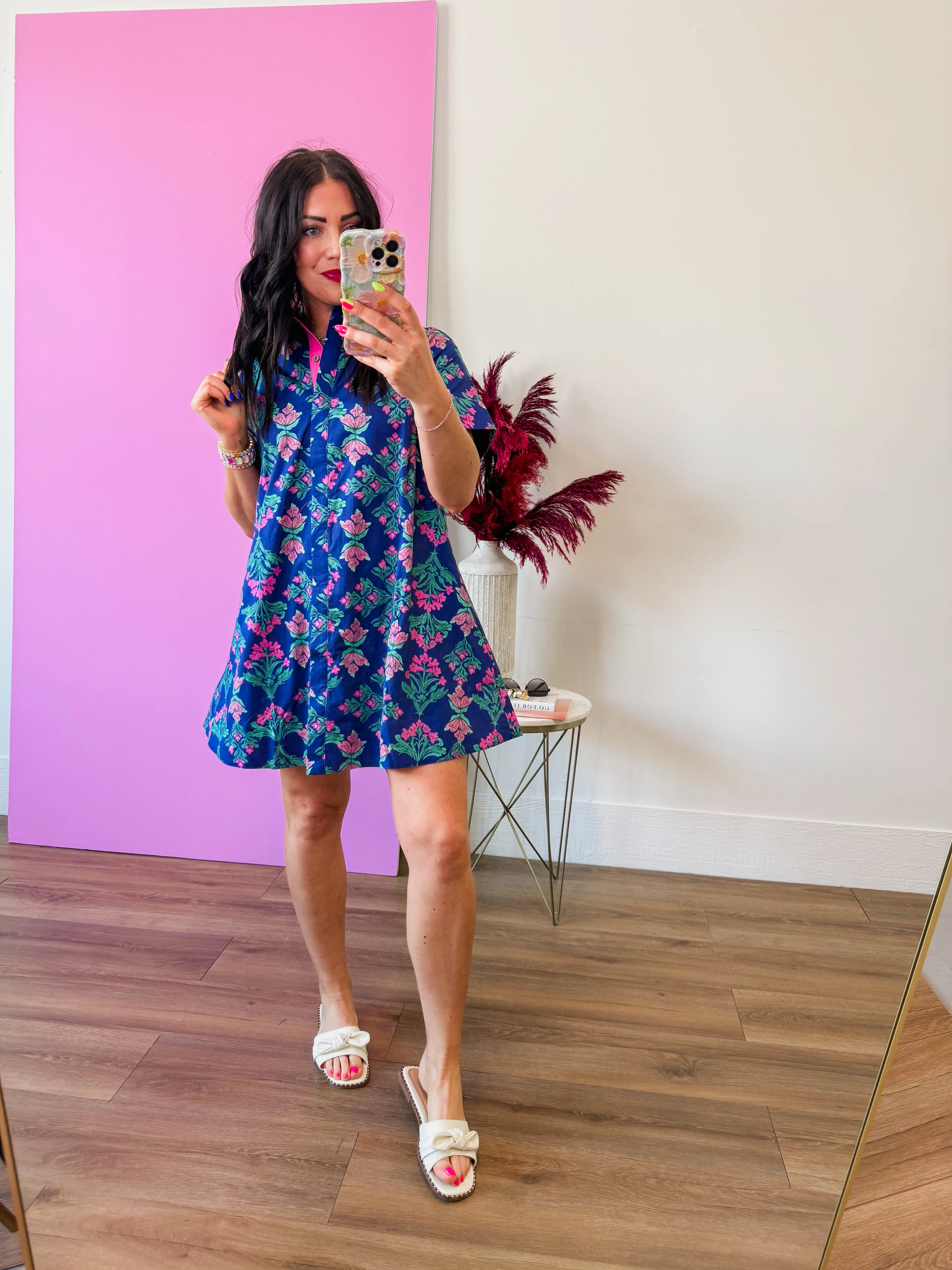 Rhea Floral Mini Dress - Image 9