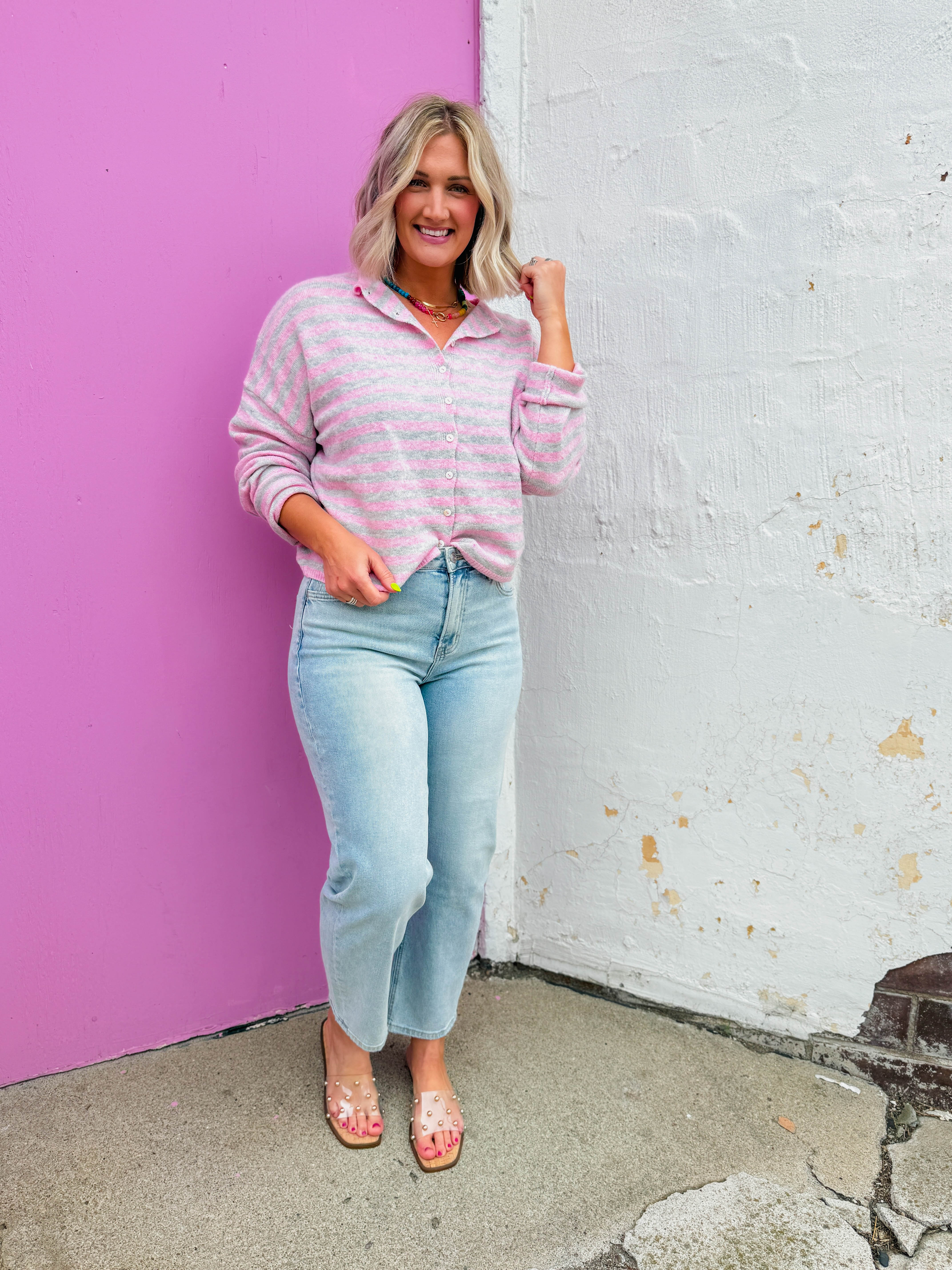 Ria Striped Cardigan - Image 4