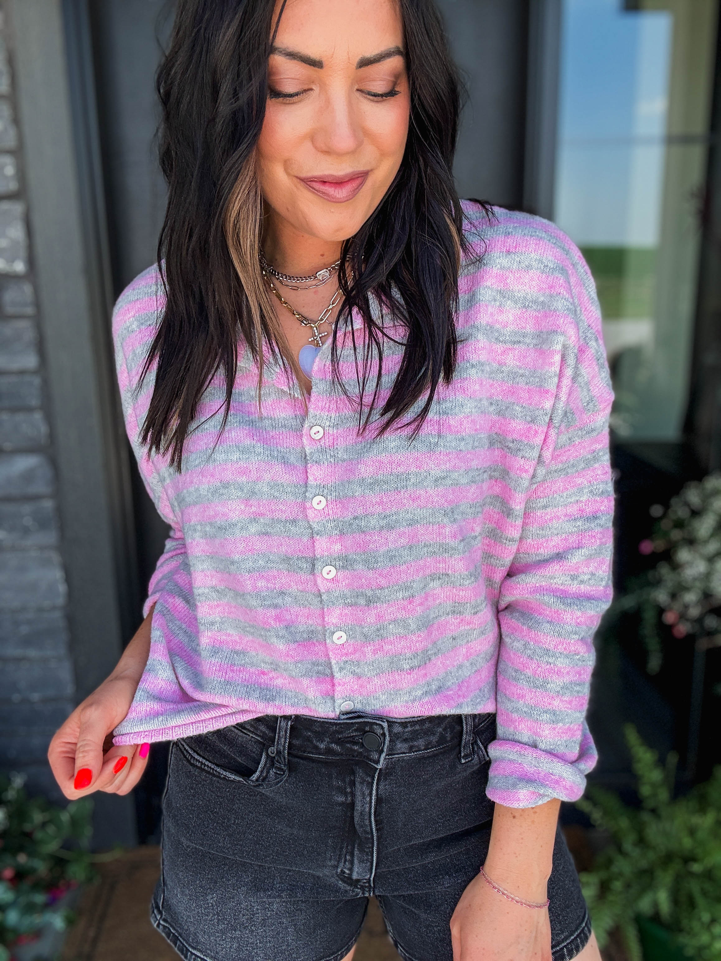 Ria Striped Cardigan - Image 5
